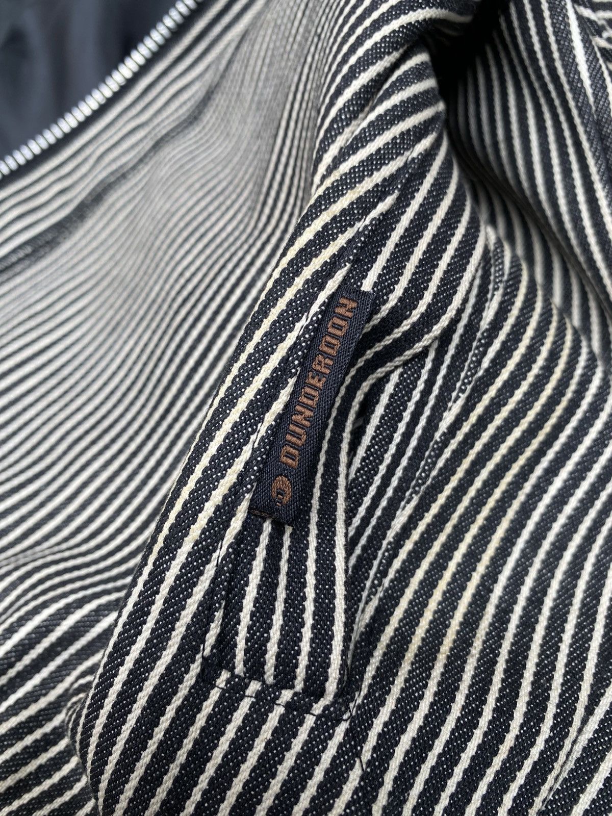 Dunderdon Dunderdon- Pinstripe Workwear Hooded Jacket Size US M / EU 48-50 / 2 - 10 Thumbnail