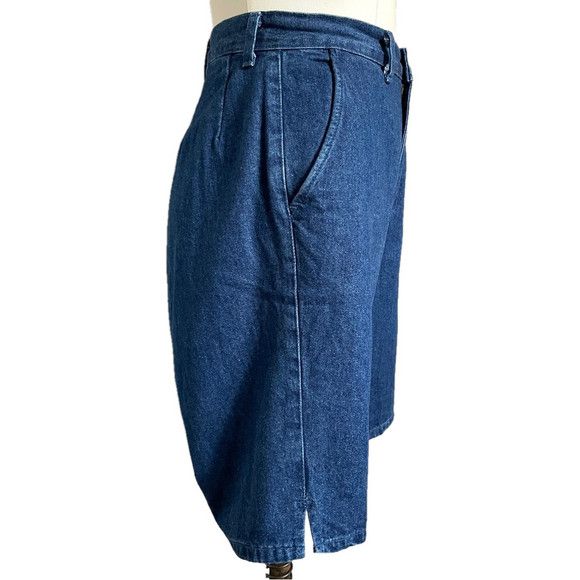 Northern Reflections × Vintage Vintage High-rise Denim Walking Shorts - S/M, ~28" Waist Size 28" / US 6 / IT 42 - 3 Thumbnail