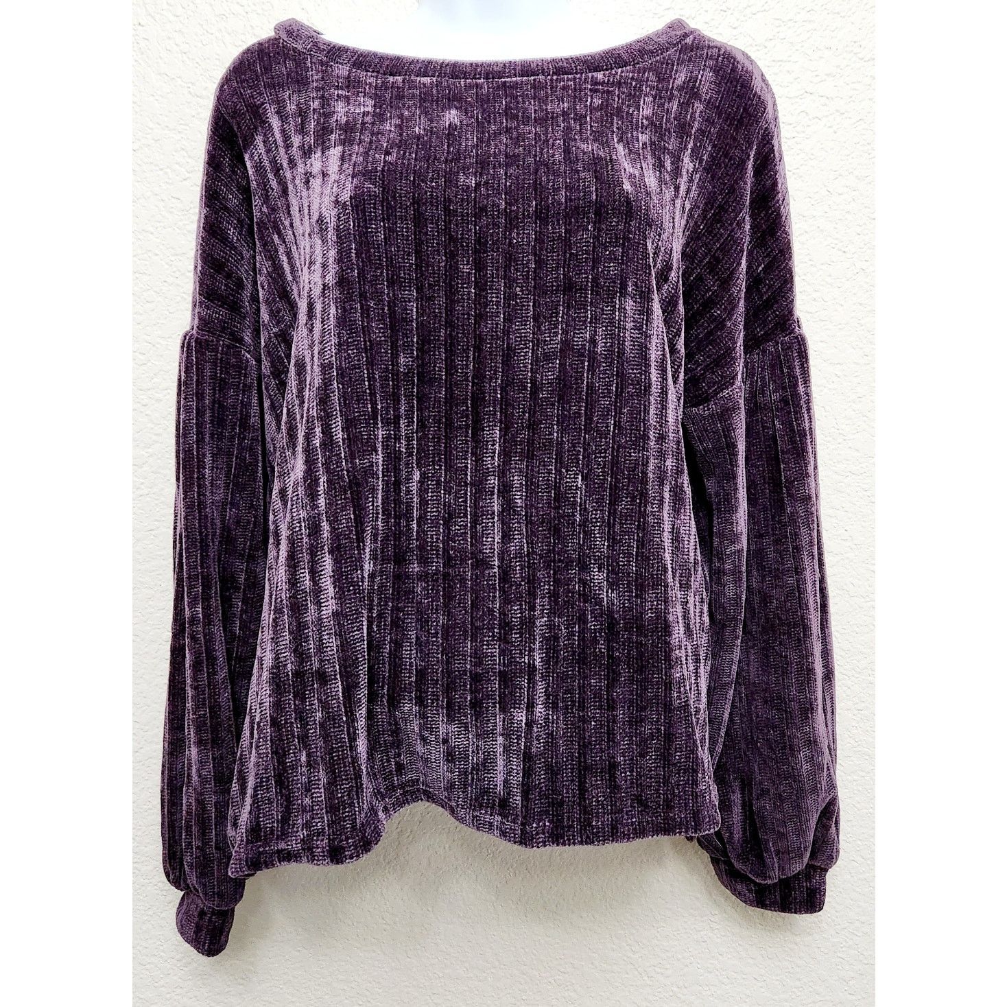 Other Hummingbird Purple Boat Neck Drop Shoulder Sweater Small Size S / US 4 / IT 40 - 1 Thumbnail