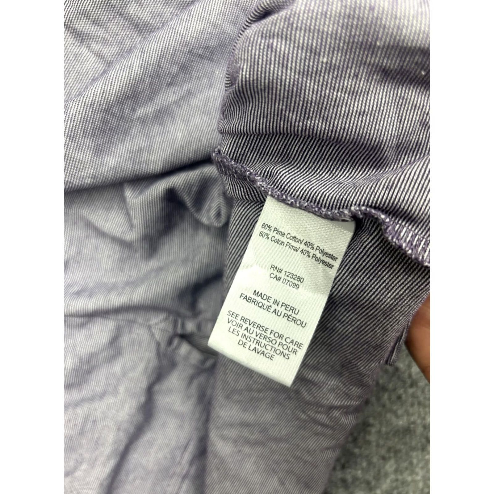 TravisMathew Travis Mathew Polo Shirt Mens Large Gray Striped Golf Performance Casual Size US L / EU 52-54 / 3 - 5 Thumbnail