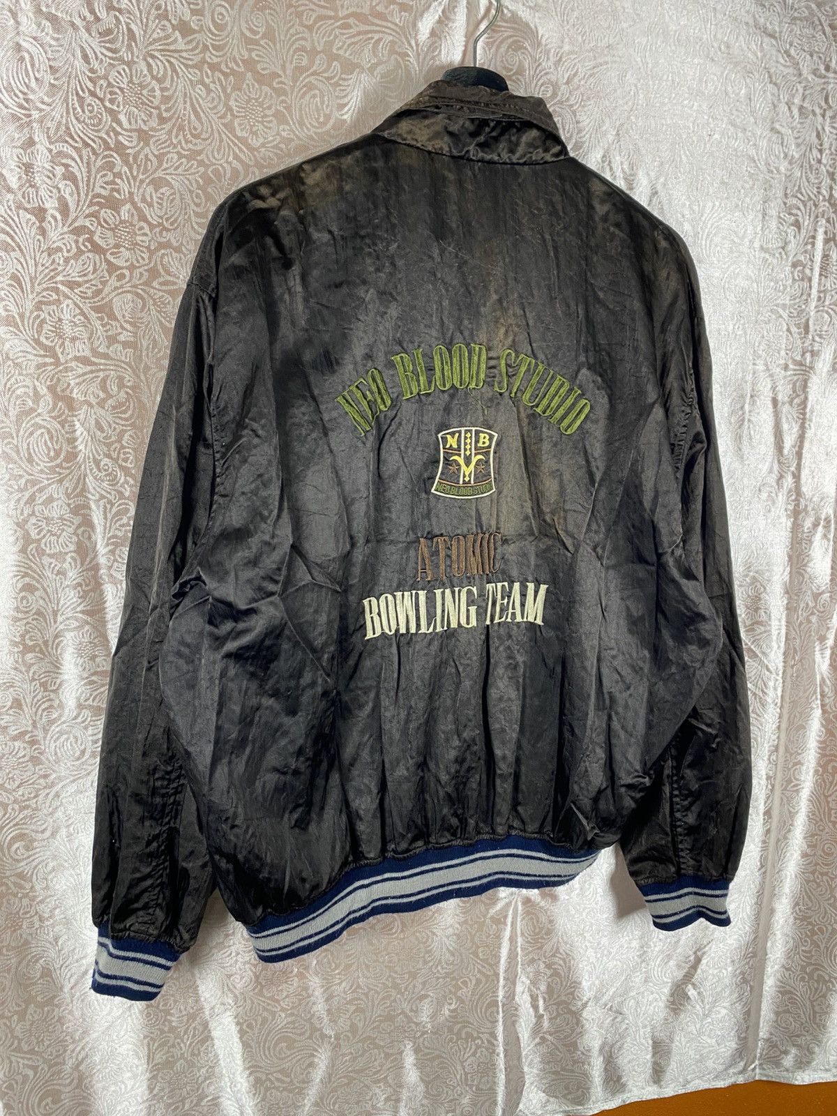 Japanese Brand Vintage Neo Blood Studio Atomic Bowling Team Jacket Black Size US M / EU 48-50 / 2 - 13 Thumbnail
