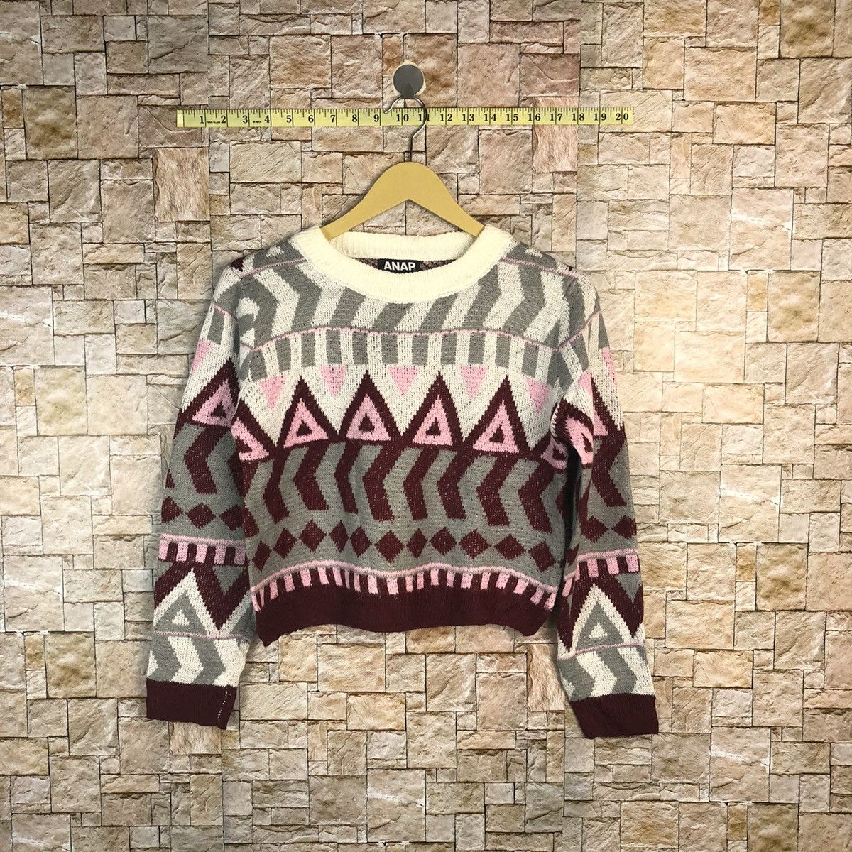Homespun Knitwear × Japanese Brand Anap Purple art Knitwear #A769 Size XS / US 0-2 / IT 36-38 - 1 Thumbnail