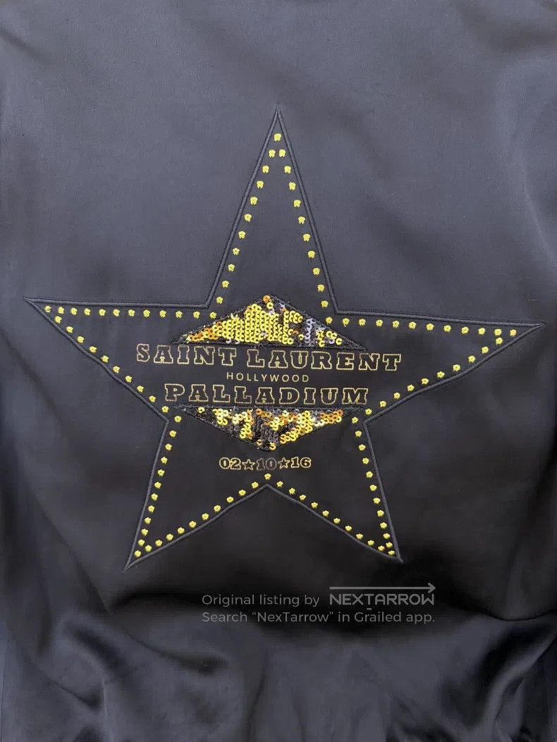 Saint Laurent Paris Saint Laurent Paris Star Sequin Logo Embroidered Pilot Jac Size US S / EU 44-46 / 1 - 4 Thumbnail