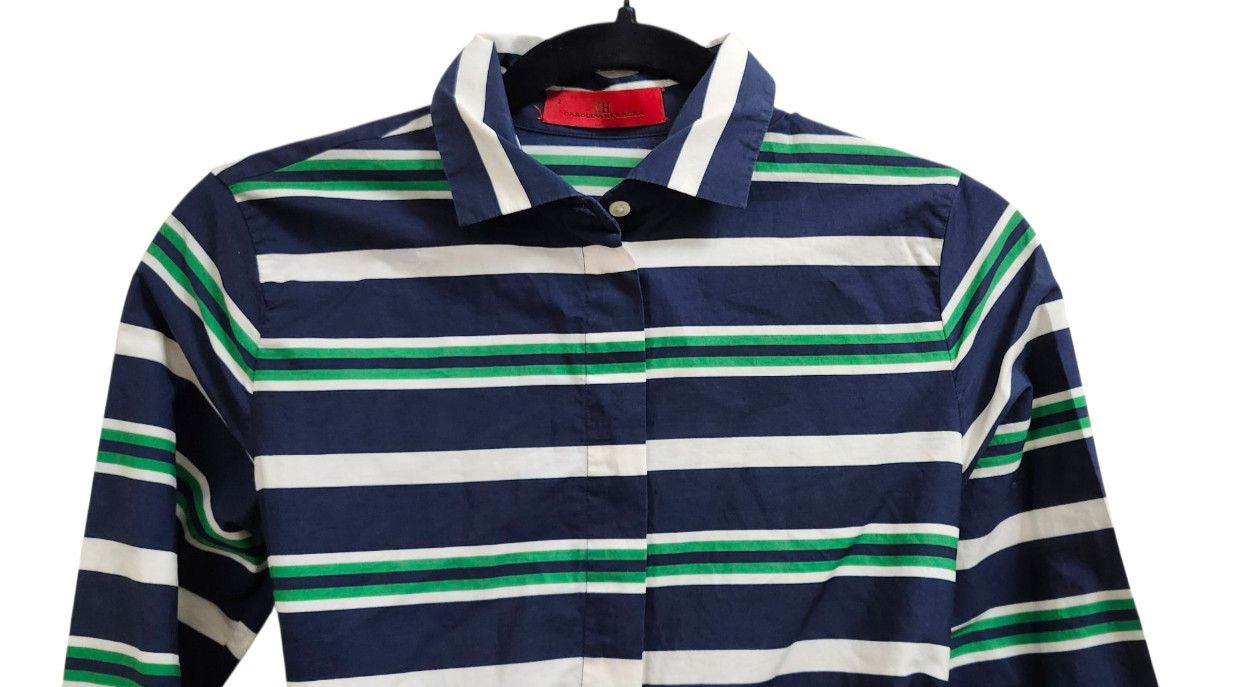 Carolina Herrera Carolina Herrera Striped Cotton Belted Shirt Dress Top 2 Size XS / US 0-2 / IT 36-38 - 5 Thumbnail