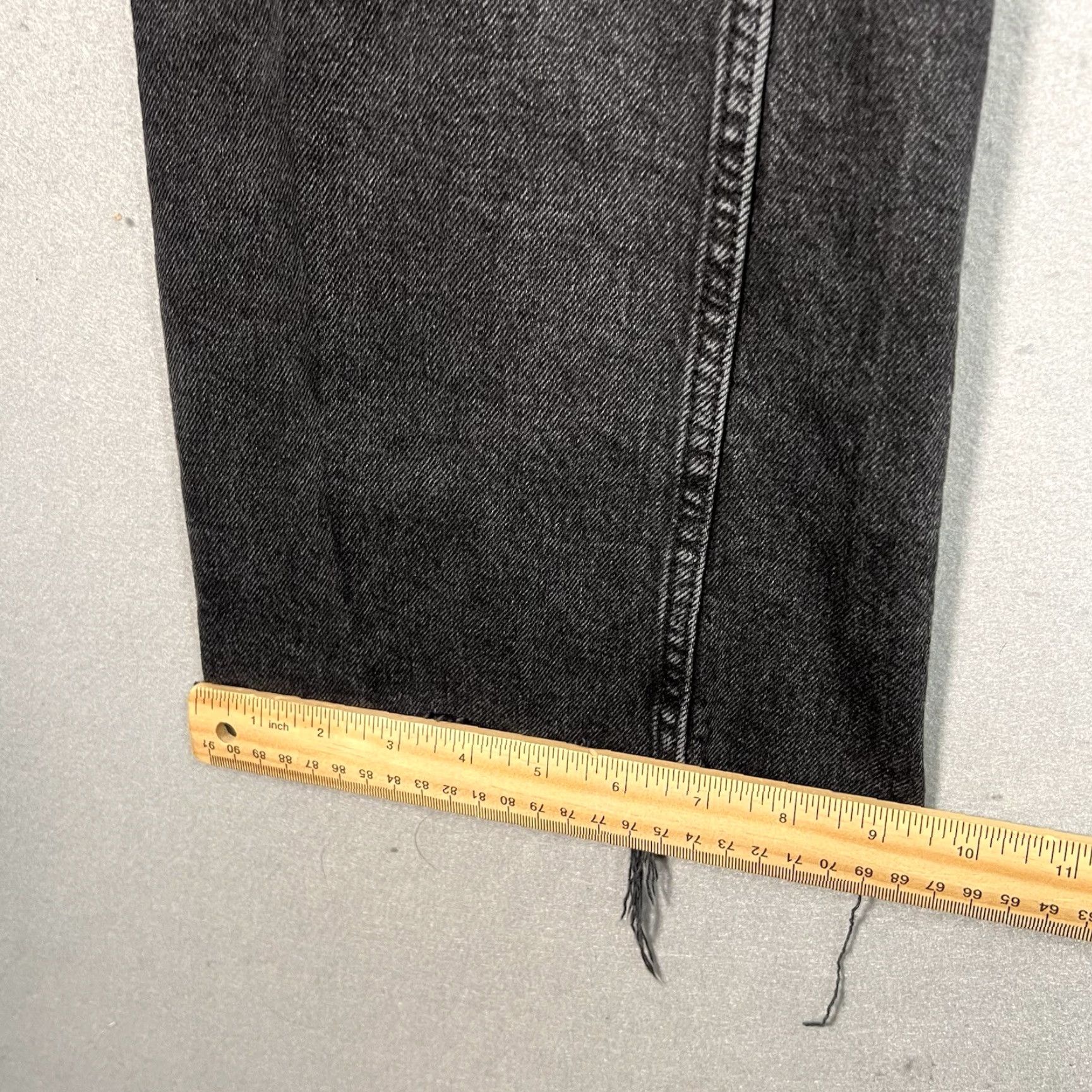 Mango VINTAGE Mango MNG Jeans Womens Size 8 Black Straight Leg Raw Hem Size 30" / US 8 / IT 44 - 6 Thumbnail