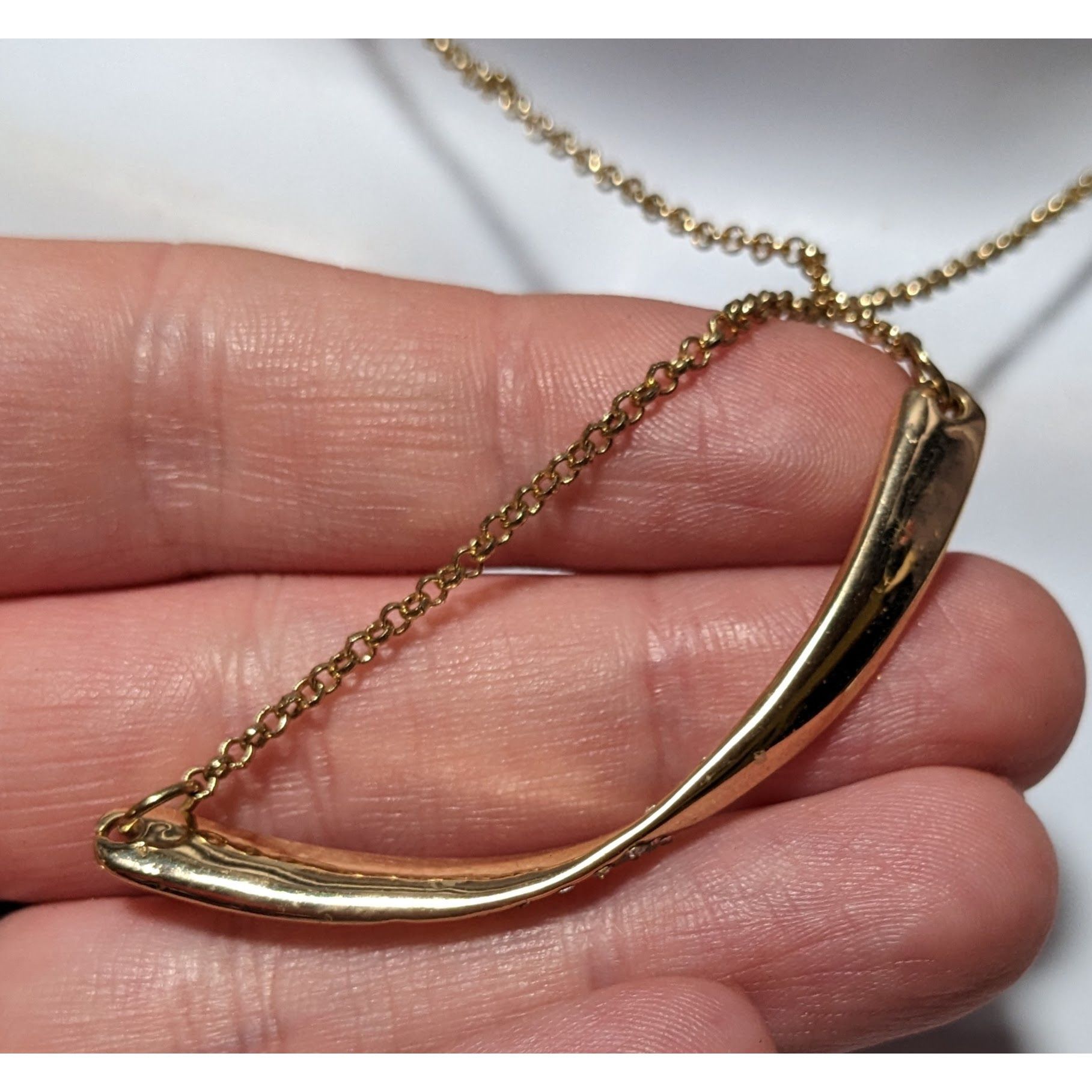 Other Sparkly Glam Gold Rhinestone Twisted Bar Necklace Size ONE SIZE - 12 Thumbnail