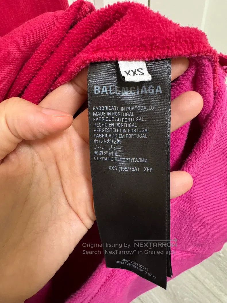 Balenciaga Balenciaga Pink Hoodie Size US XXS / EU 40 - 5 Thumbnail