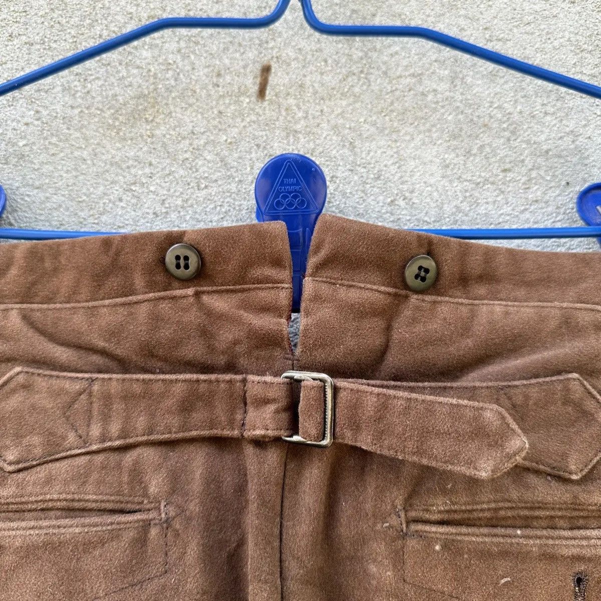 Buckle Black GABARDINE BUCKLE BACK TROUSERS JAPANESE VTG SUSPENDERS PANTS Size US 30 / EU 46 - 14 Thumbnail
