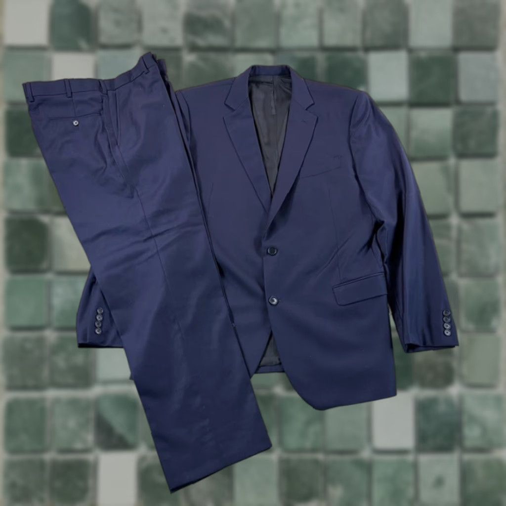 Brooks Brothers VINTAGE Brooks Brothers Suit Men 46L Navy Wool 2 Piece Navy Wool Pants 34x30.5 USA Mens 46 Regular Formal Business Size 46R - 1 Thumbnail