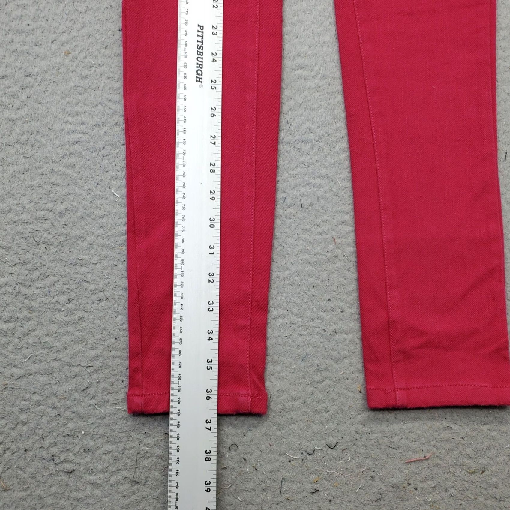 Denime Diane Gilman DG2 Skinny Jeans Womens XS Pink Denim Stretch Flat Front Pull On Jeans Size 26" / US 2 / IT 38 - 3 Thumbnail