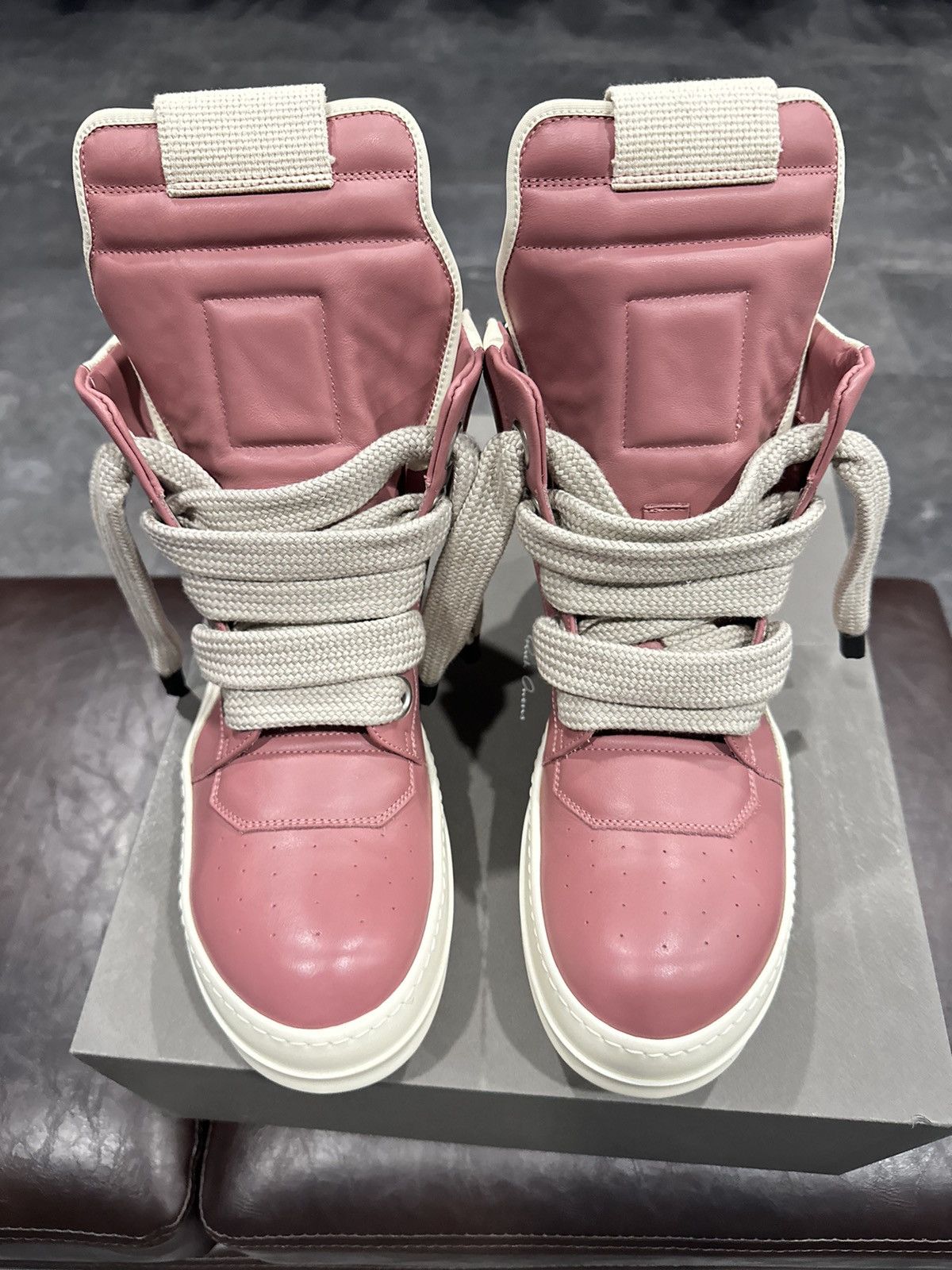 Rick Owens Rick Owens Thulian Pink Geobasket Jumbo Lace Sneaker Size US 9 / EU 42 - 9 Thumbnail