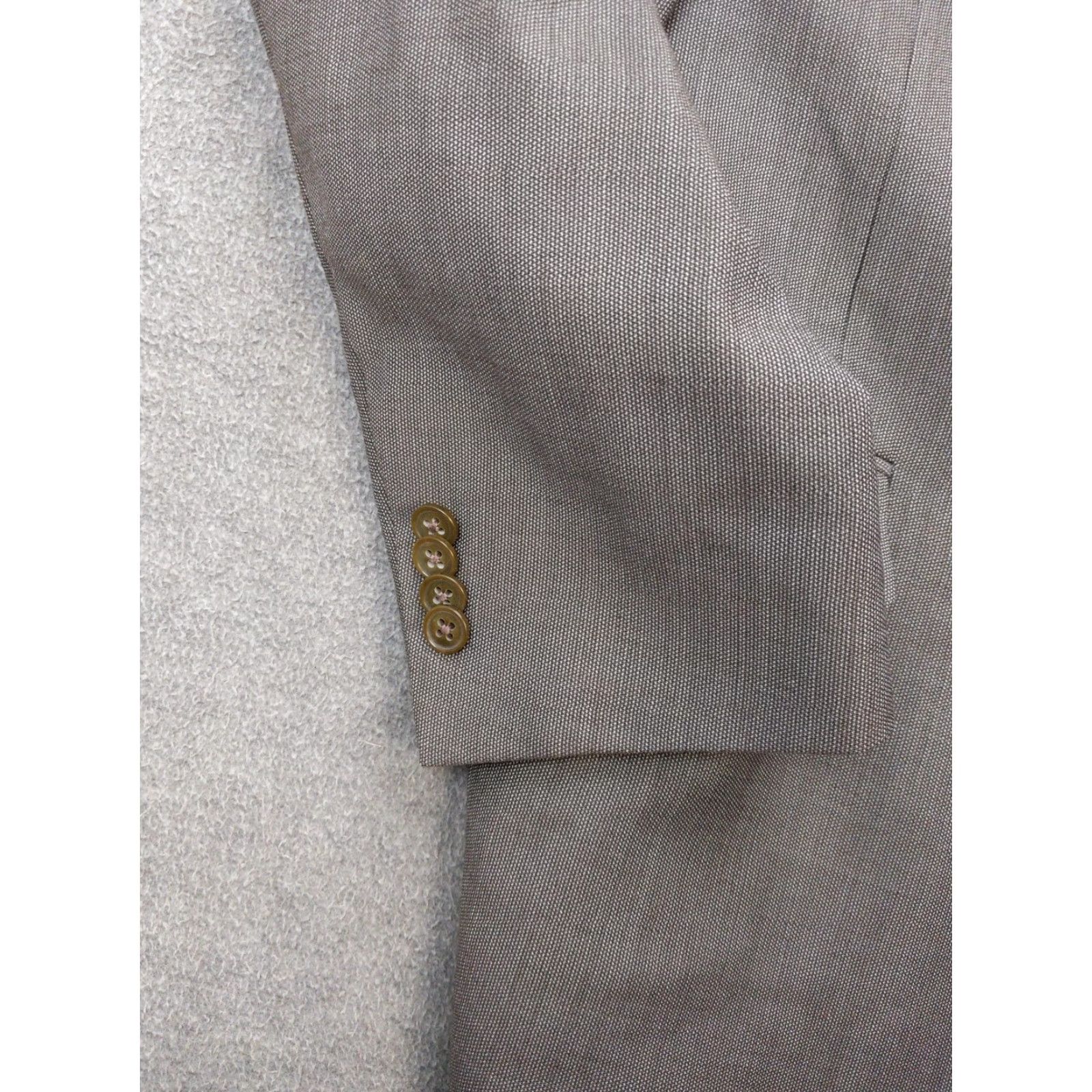 Hart Schaffner Marx Hart Schaffner Marx Blazer Mens 40R Gray Solid Sport Coat Jacket USA Dillard's Size 40R - 3 Thumbnail