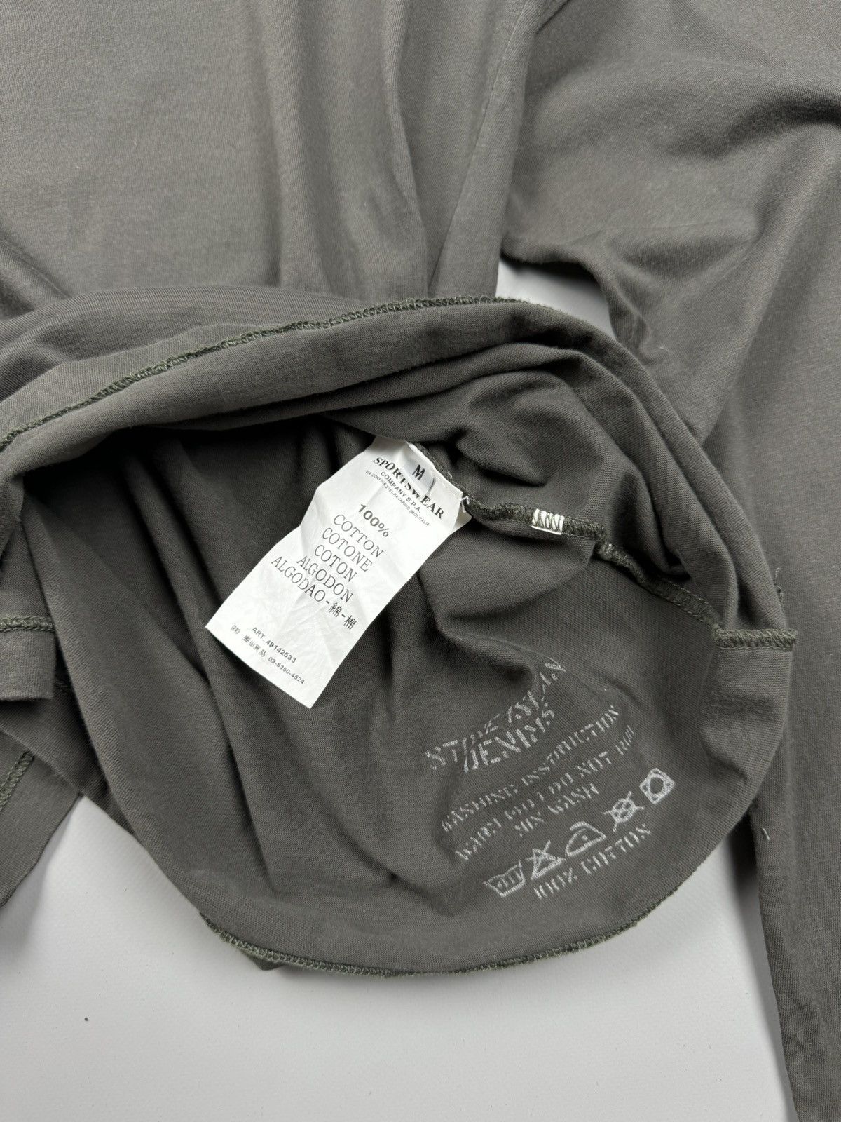 Stone Island Stone Island Vintage Denims Box Logo Longsleeve size M/L Size US M / EU 48-50 / 2 - 6 Thumbnail