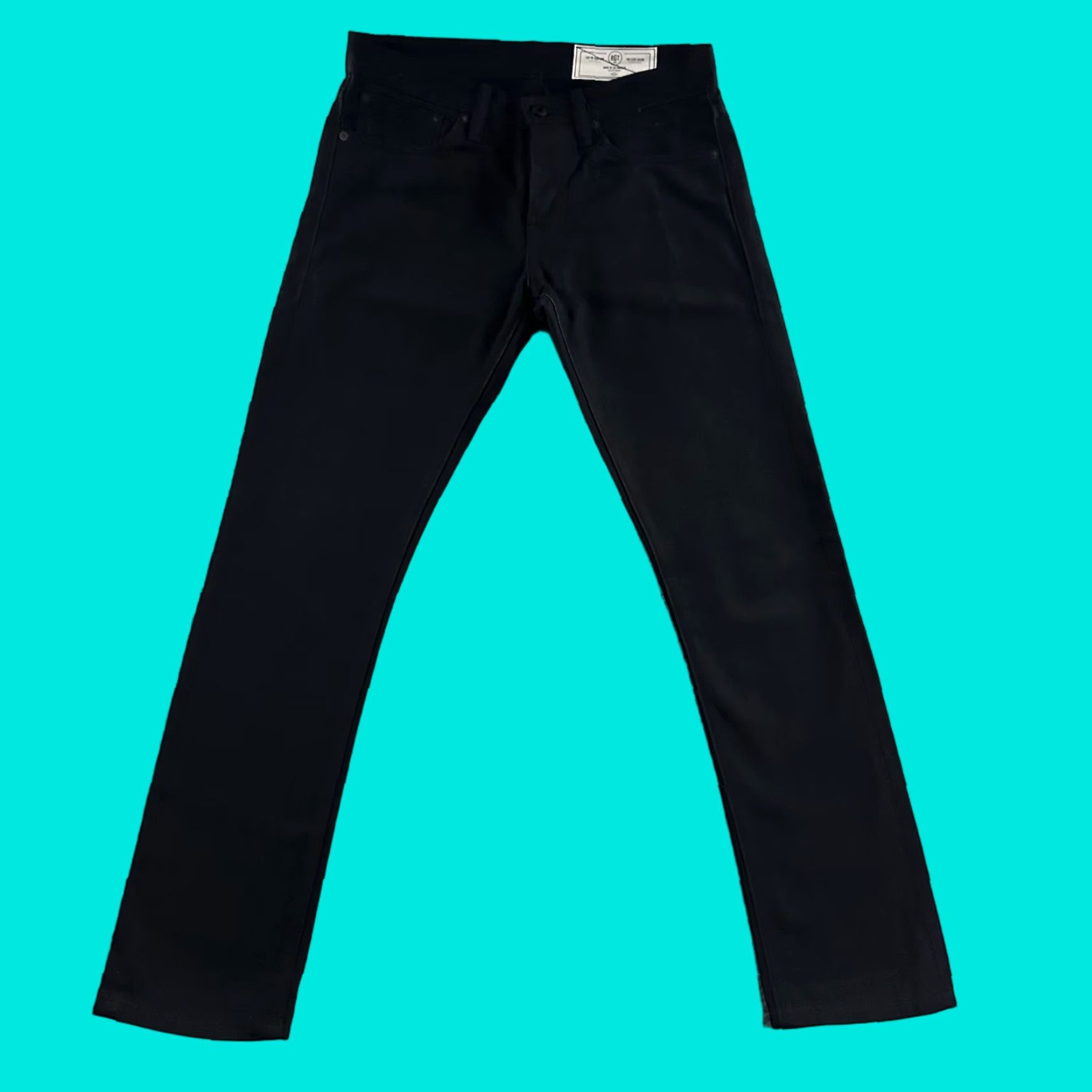 Rogue Territory RGT Mens Jeans Black Size 30x28 SK Skinny Signature Six Pocket Selvedge Denim Mens Jeans Black 30x28 Skinny Six Pocket Selvedge Denim Size US 30 / EU 46 - 1 Thumbnail