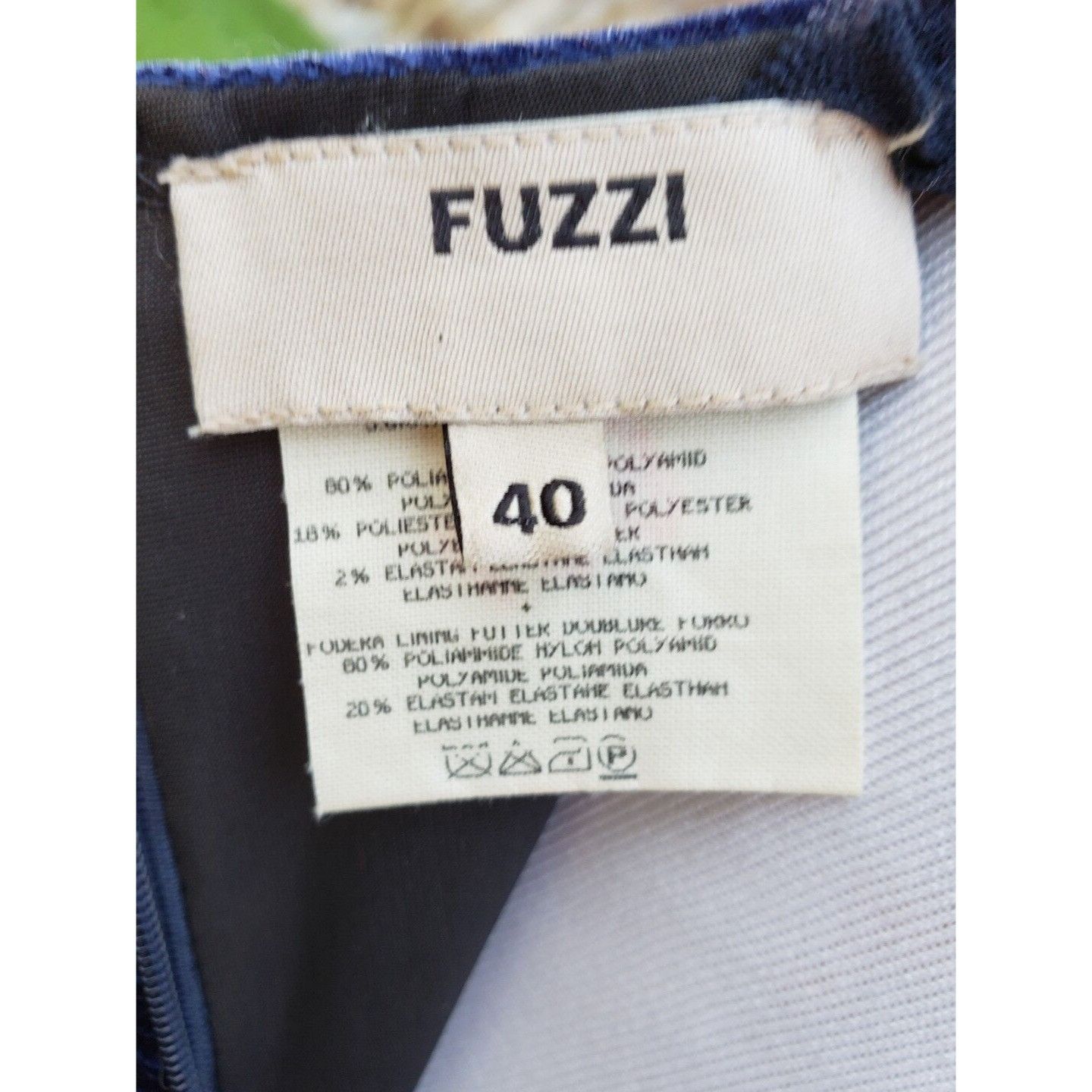 FUZZI Fuzzi Velvet Dress Womens 6 Blue Silk Chiffon Layered Italy Size S / US 4 / IT 40 - 11 Thumbnail