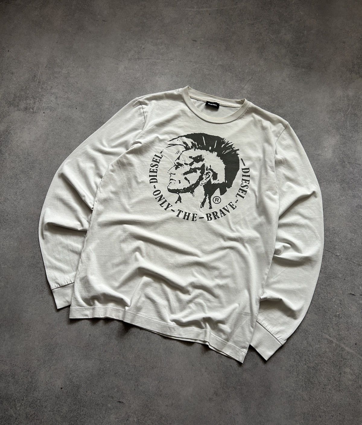Diesel Diesel Big logo white long-sleeved mens y2k Size US M / EU 48-50 / 2 - 2 Thumbnail