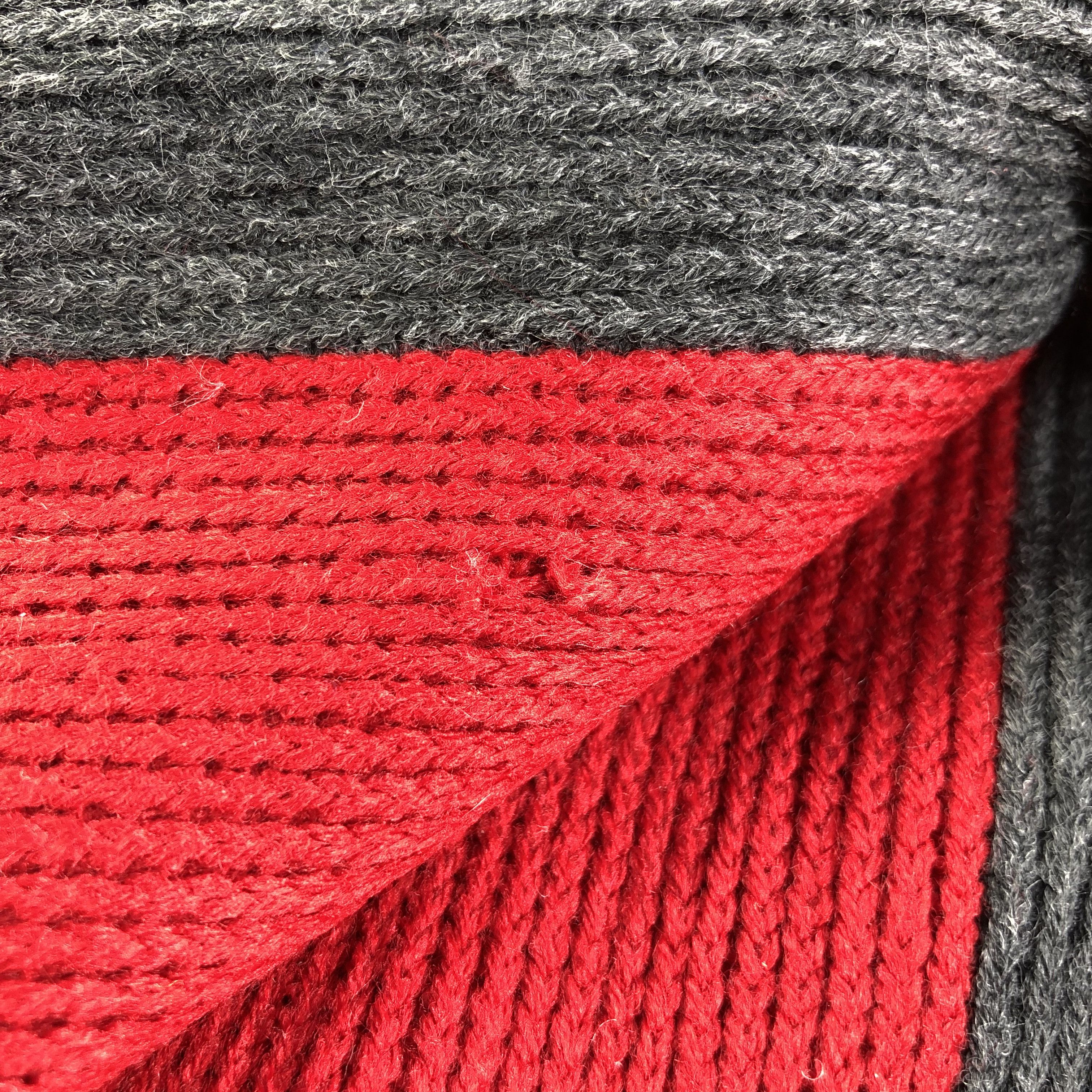 Gap GAP Red & Grey Knit Wool Scarf Muffler V1276 Size ONE SIZE - 7 Thumbnail