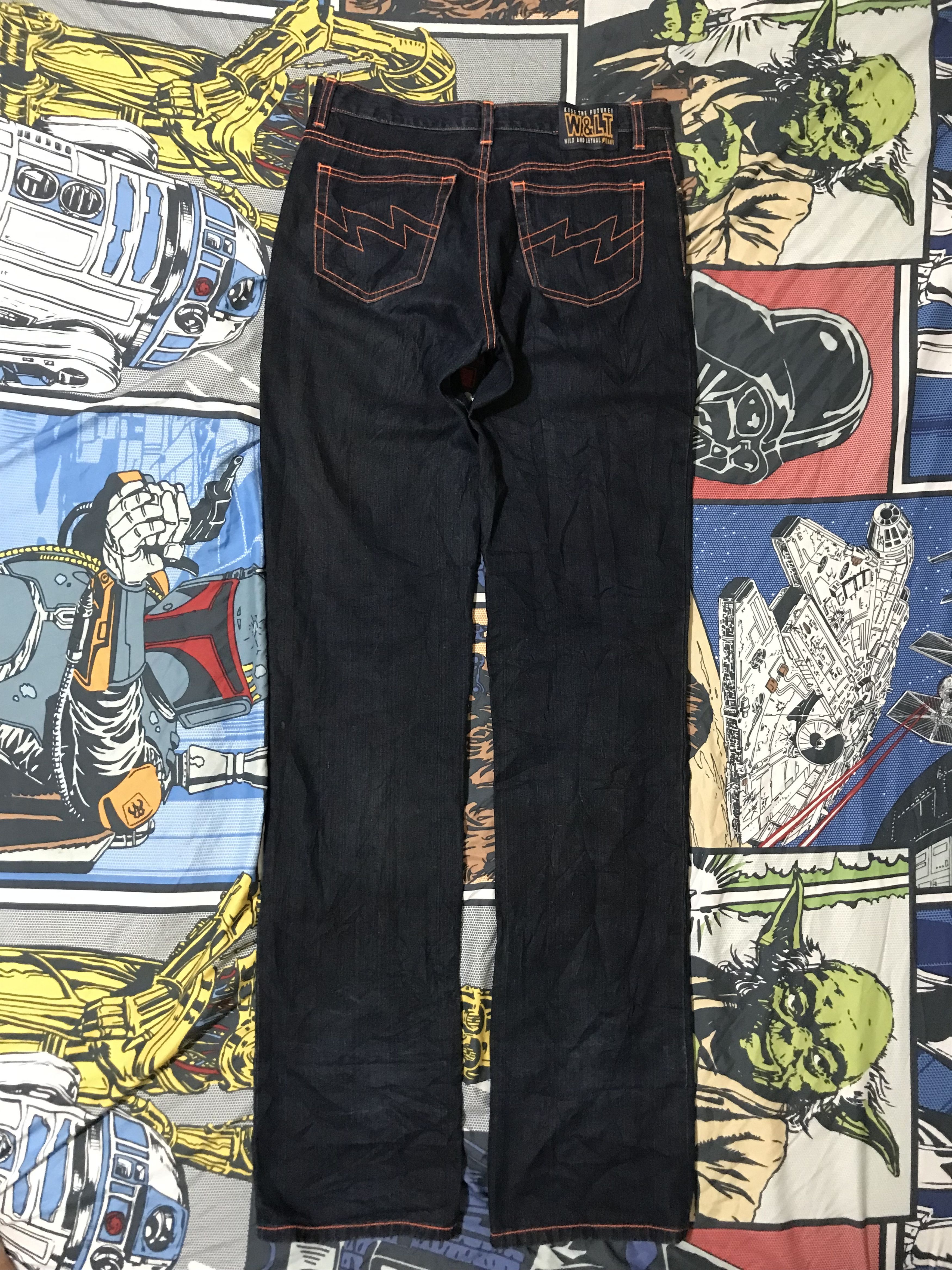 90s W&LT Denim Pants ① W&LT 90s Walter Van Beirendonck twisted denim pants | Grailed