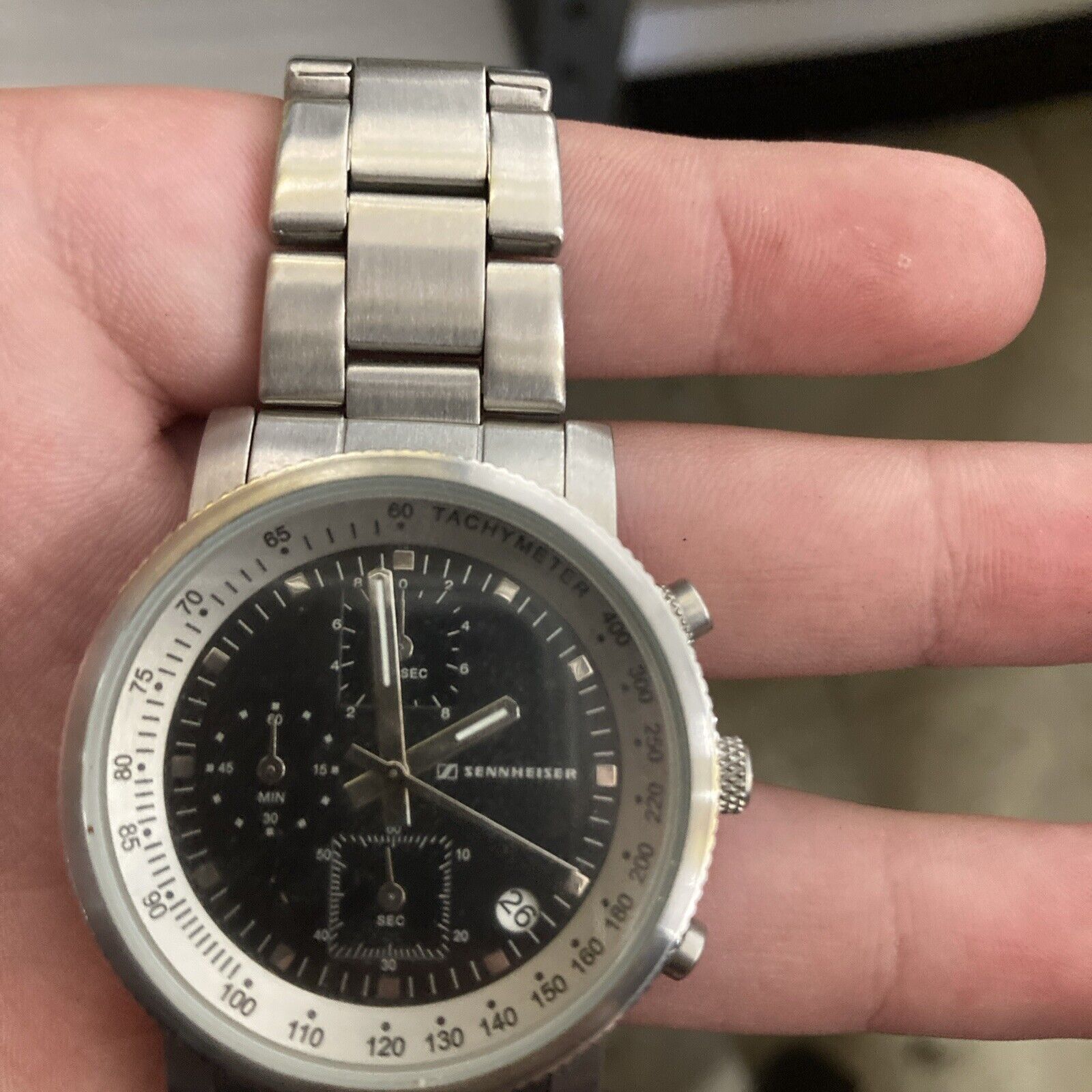 Other EXTREMELY RARE SENNHEISER Watch, Chronograph Quartz In Steel Size ONE SIZE - 1 Thumbnail
