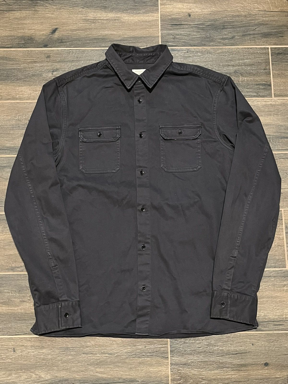 Allsaints × Vintage Vintage Allsaints Black Button-up Overshot Jacket L Size US M / EU 48-50 / 2 - 1 Thumbnail