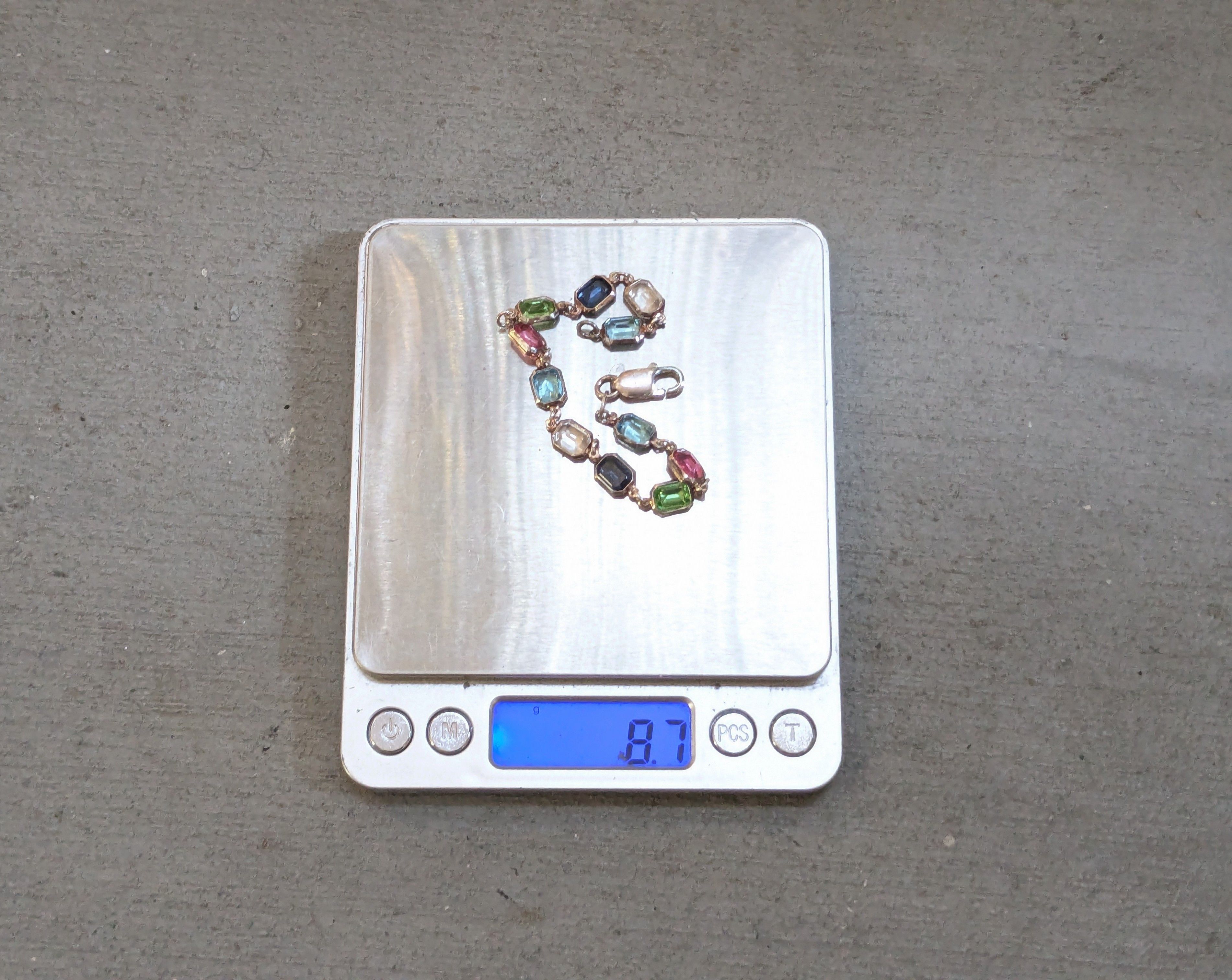 Jewelry × Vintage Vintage Sterling Silver Bracelet Rectangle Chain 7.5" Y2K Size ONE SIZE - 14 Thumbnail