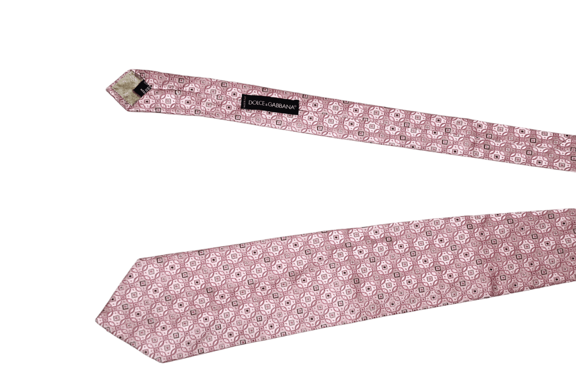 Dolce & Gabbana Dolce & Gabbana Luxury Design Geometric Jacquard Silk Tie Size ONE SIZE - 5 Thumbnail