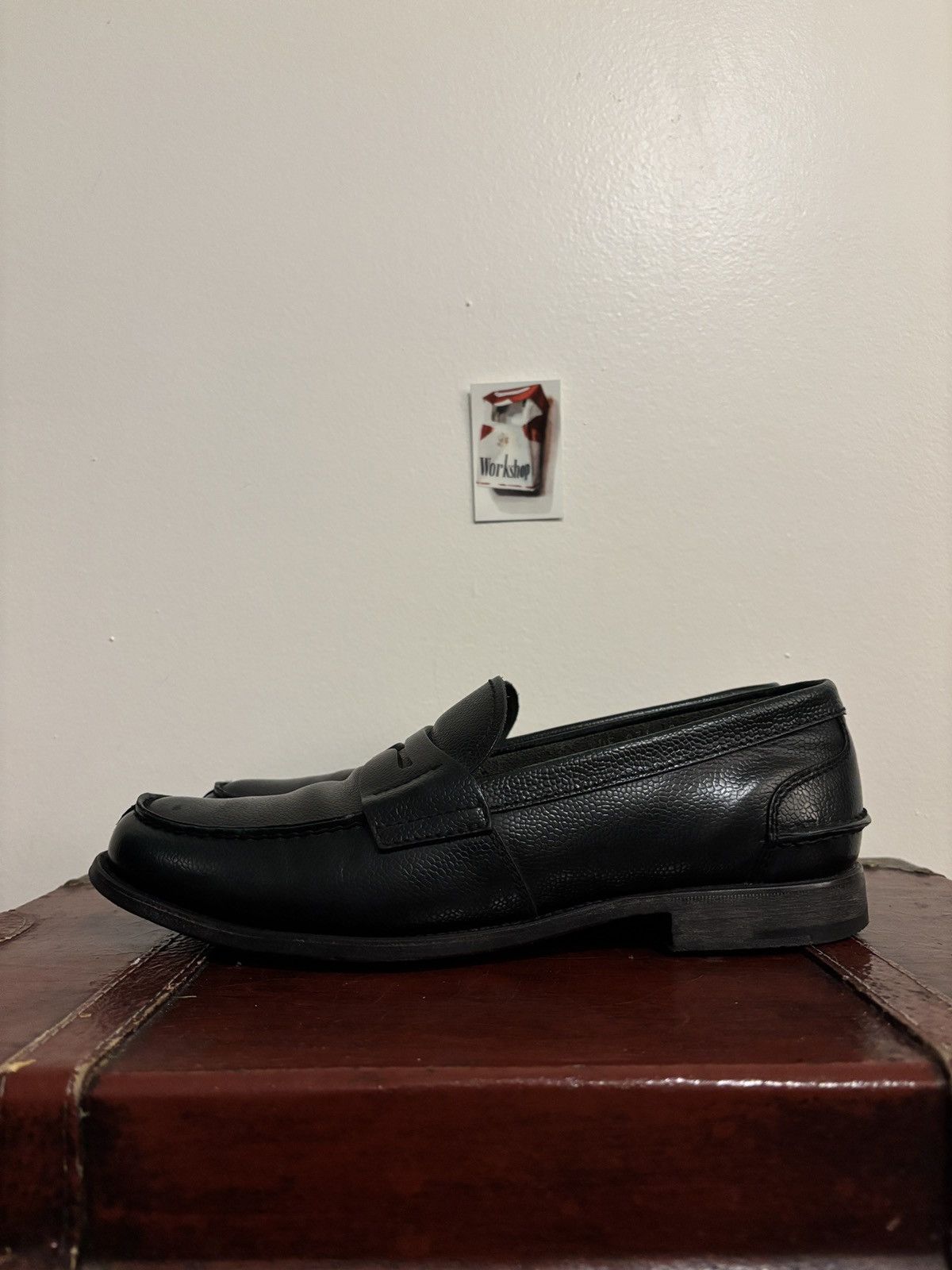 Prada Prada Spazzolato Penny Loafers Dark Green / Black Size US 9 / EU 42 - 4 Thumbnail