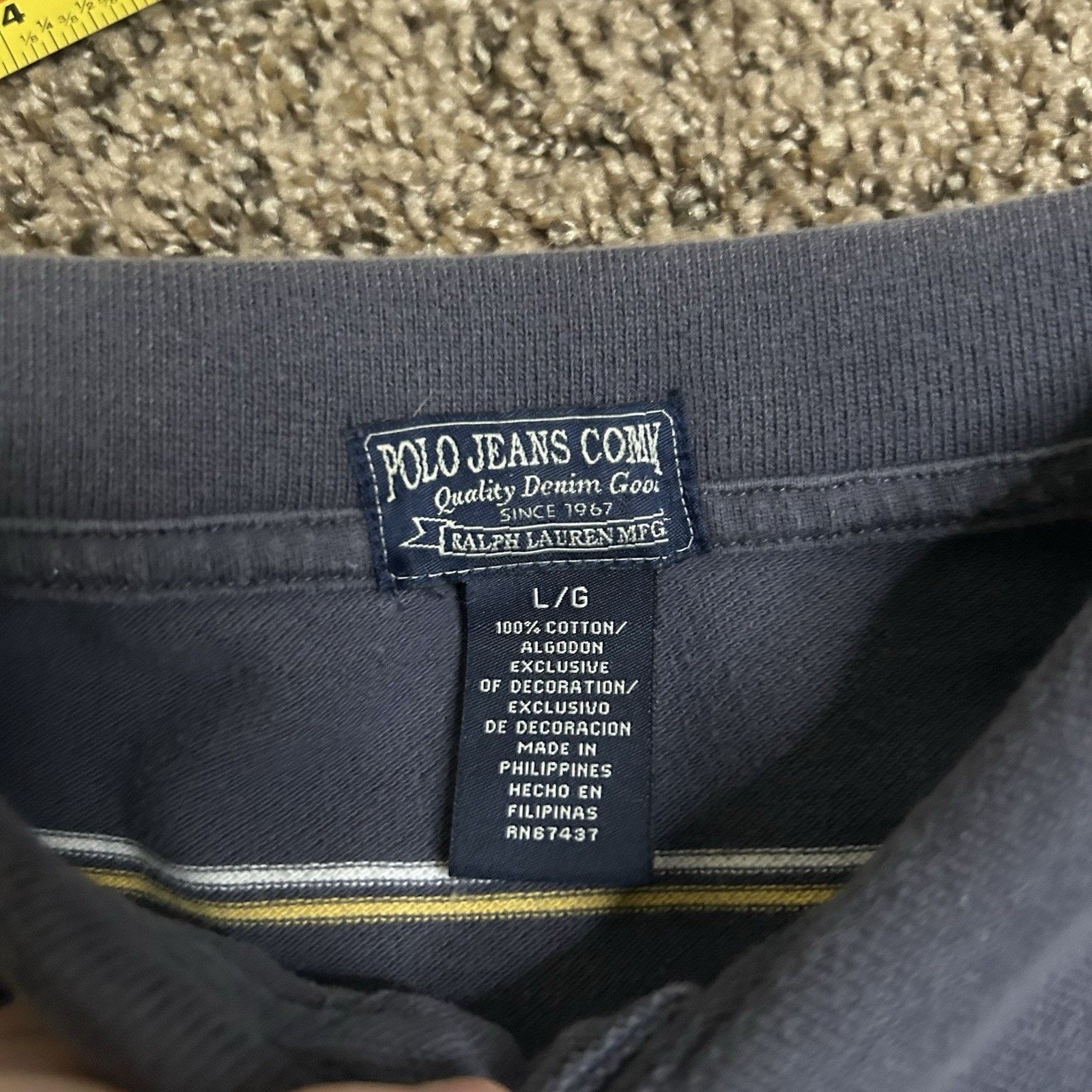 Polo Ralph Lauren Vintage Polo Jean Company Ralph Lauren Collared Striped Lg Size US L / EU 52-54 / 3 - 4 Thumbnail