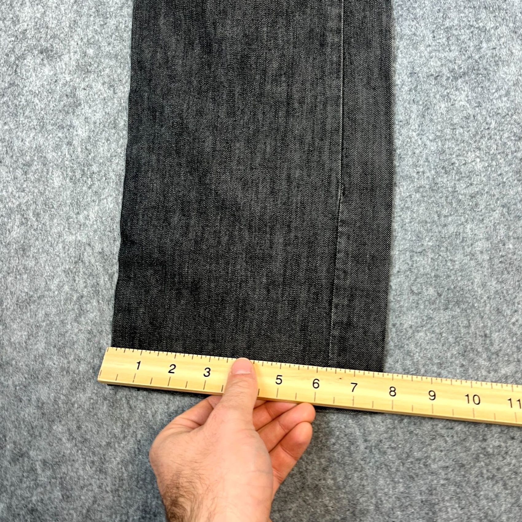 Vintage Armani Jeans Jeans Straight 28 Charcoal Grey Stretch Chambray Sequins Women 28 Denim Cotton Elastane Lyocell Regular 5-Pocket Mens Womens Size 28" / US 6 / IT 42 - 3 Thumbnail