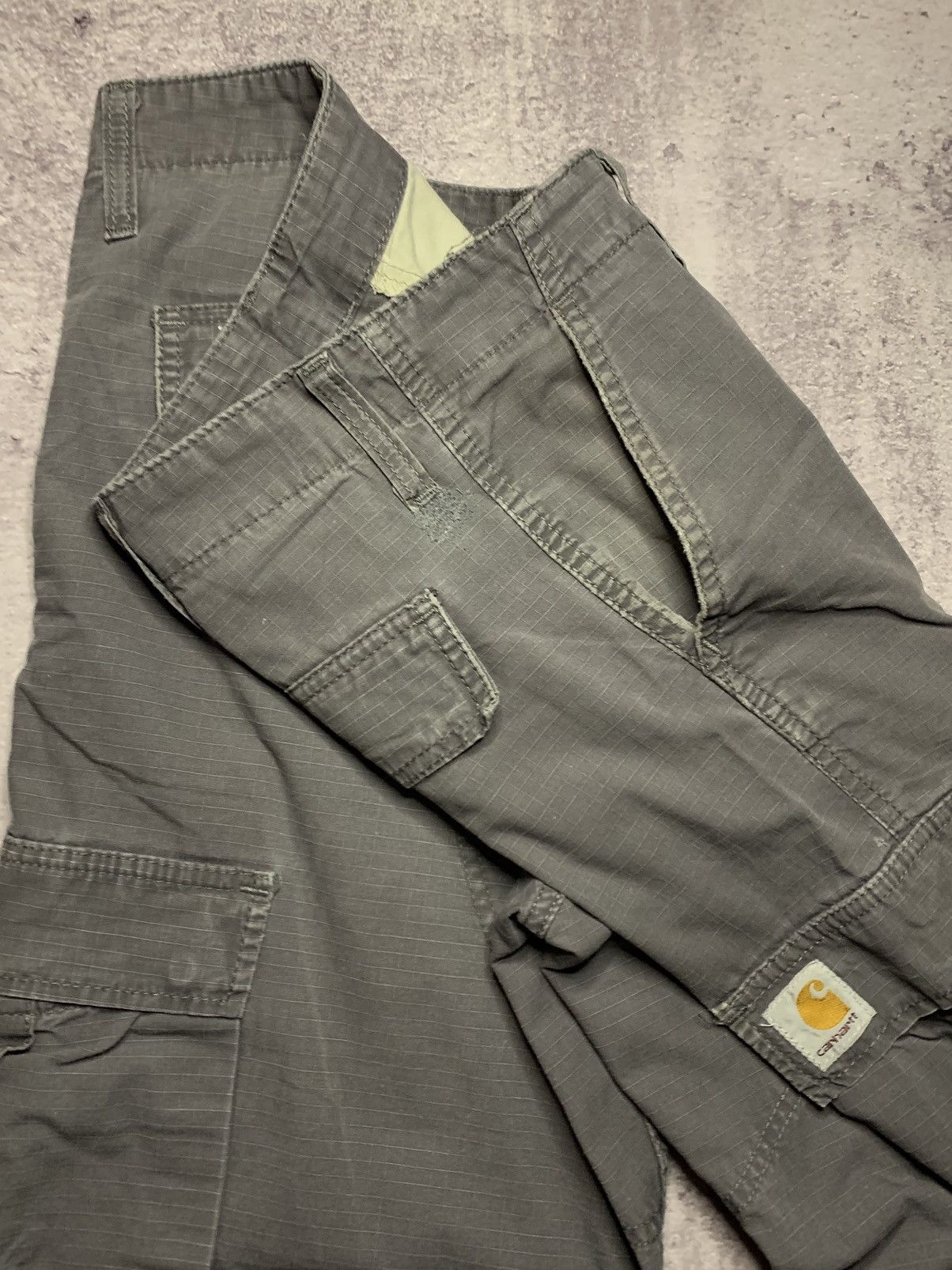 Carhartt Wip × Vintage VINTAGE CARHARTT REGULAR CARGO PANT GREY WORK SKATE JOGGERS Size US 33 - 7 Thumbnail