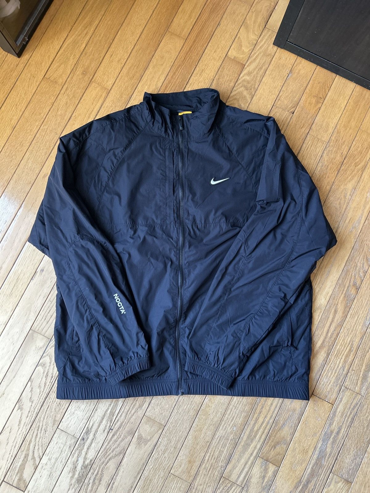 image of Drake x Nike Nocta Northstar Nylon Track Jacket- Black, Men's (Size XL)