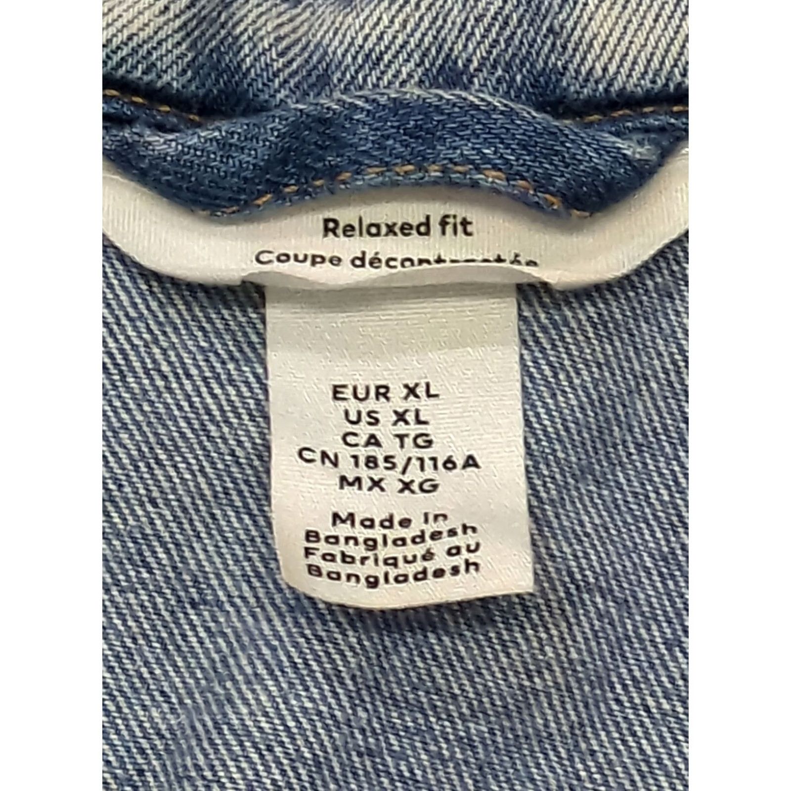 H&M H&M Divided Light Wash Distressed Denim Jacket Men XL Blue Denim Jacket Biker Mens XL Size US XL / EU 56 / 4 - 2 Thumbnail
