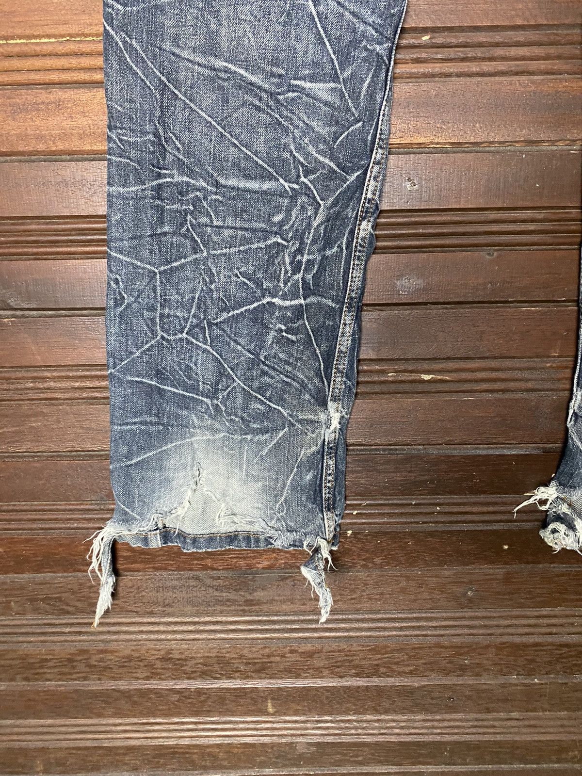 Japanese Brand Rare Nylaus Japan Double Waist Claw Mark Denim Size US 34 / EU 50 - 9 Thumbnail