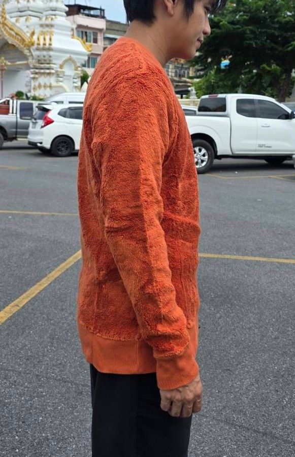 Edifice Japan (J207) Edifice 417 Japan Orange Fuzzy Fleece Sweatshirt Sz L Size US M / EU 48-50 / 2 - 11 Thumbnail