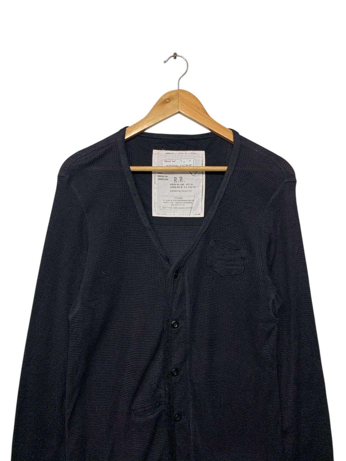 Diesel Rare Diesel Industries Button Ups Cardigan Silod Black Color Size M / US 6-8 / IT 42-44 - 4 Thumbnail