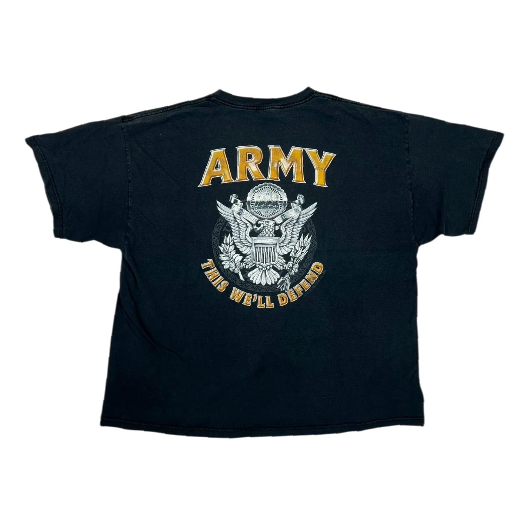 Soffe Vintage US Army T-Shirt Mens 2XL Black This We'll Defend Eagle Graphic Y2K Soffe Shirt Mens 2XL Black Army Graphic Print Crew Neck Short Sleeve Size US XXL / EU 58 / 5 - 3 Thumbnail