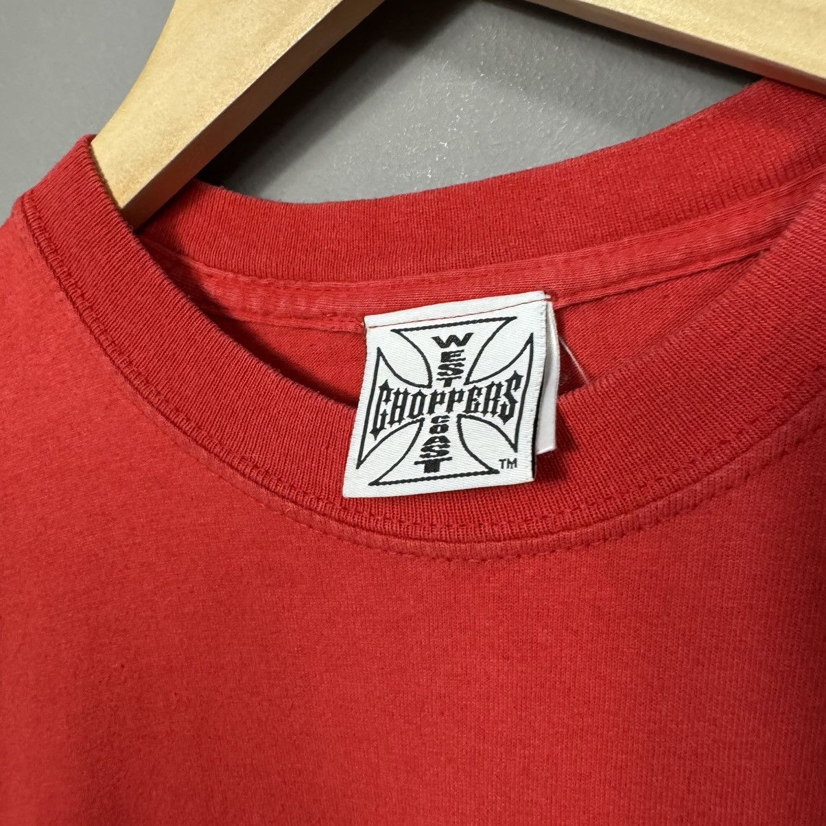Vintage × West Coast Choppers West Coast Choppers Red Graphic T-Shirt Size L / US 10 / IT 46 - 6 Thumbnail