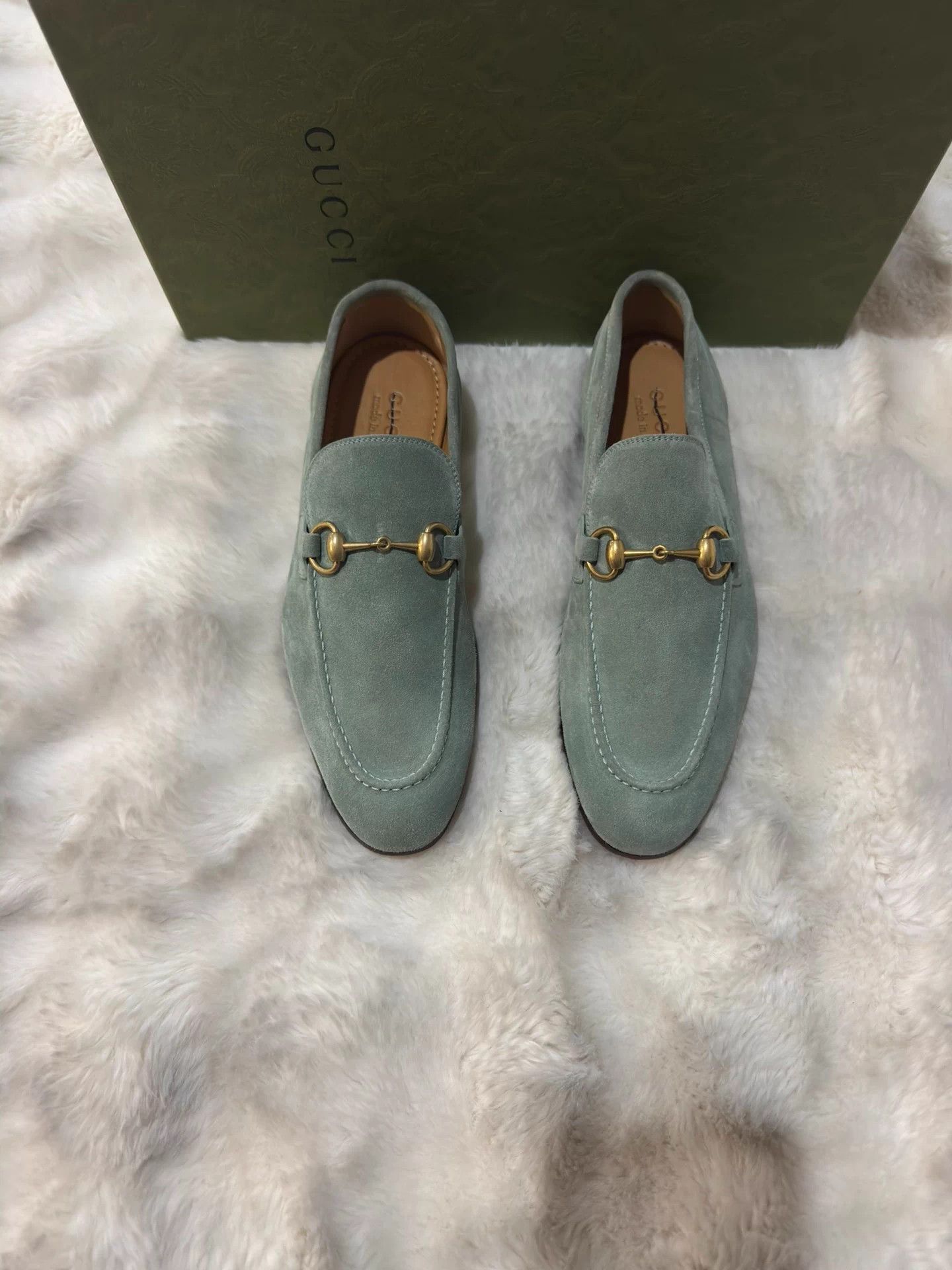 Gucci Suede Horsebit Loafer 40/6 Brand New