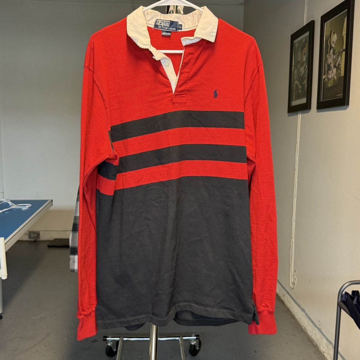 Ralph Lauren Polo red sweater with collar Size US L / EU 52-54 / 3 - 2 Preview
