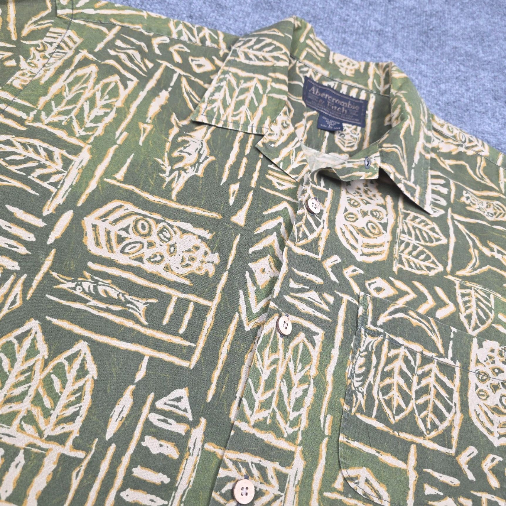 Abercrombie & Fitch VINTAGE Abercrombie Fitch Shirt Mens Larg Floral Hawaiian Short Sleeve Button Up Size US L / EU 52-54 / 3 - 2 Thumbnail