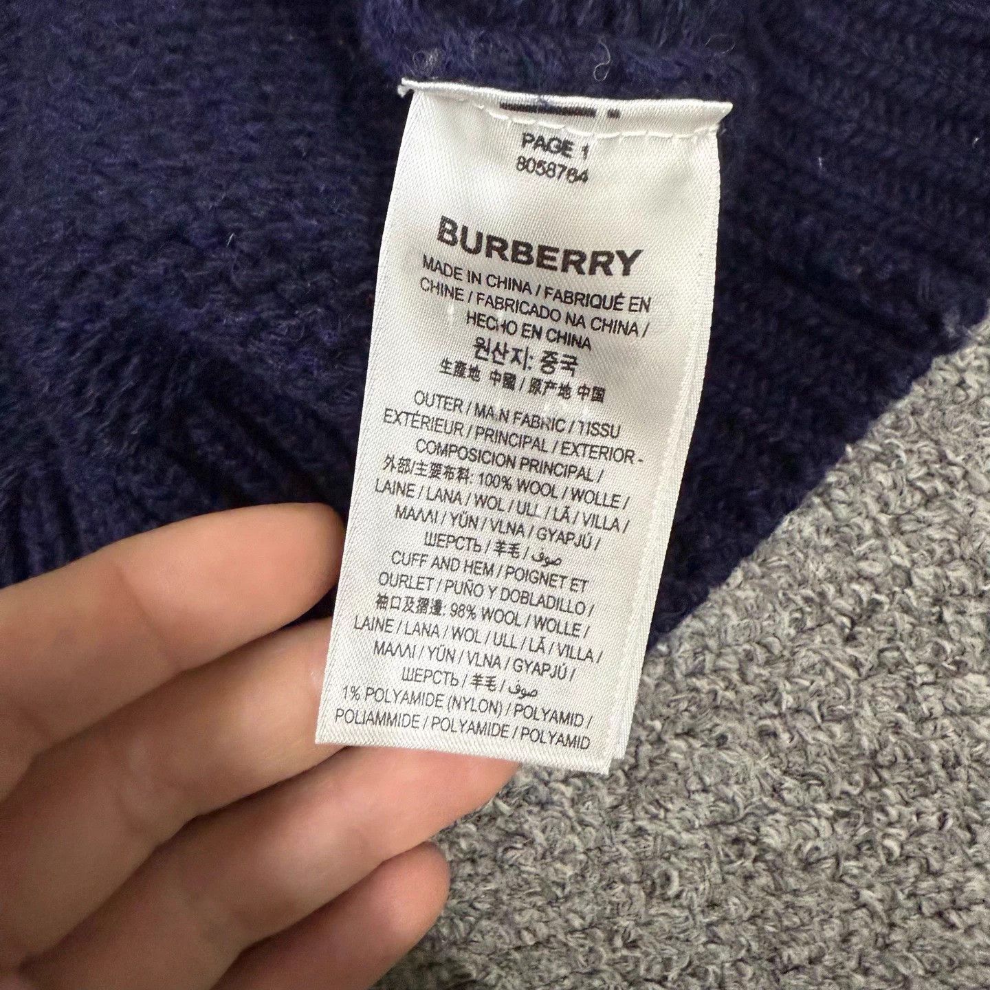 Burberry Burberry Navy Horseferry logo knit sweater S 99 New Size S / US 4 / IT 40 - 4 Thumbnail