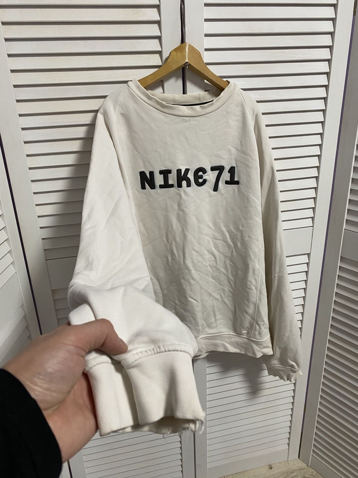 Nike × Vintage 🤍 Vintage 90s Sweatshirt Sweater NIKE Big Logo 71 Oversized Size US M / EU 48-50 / 2 - 3 Thumbnail