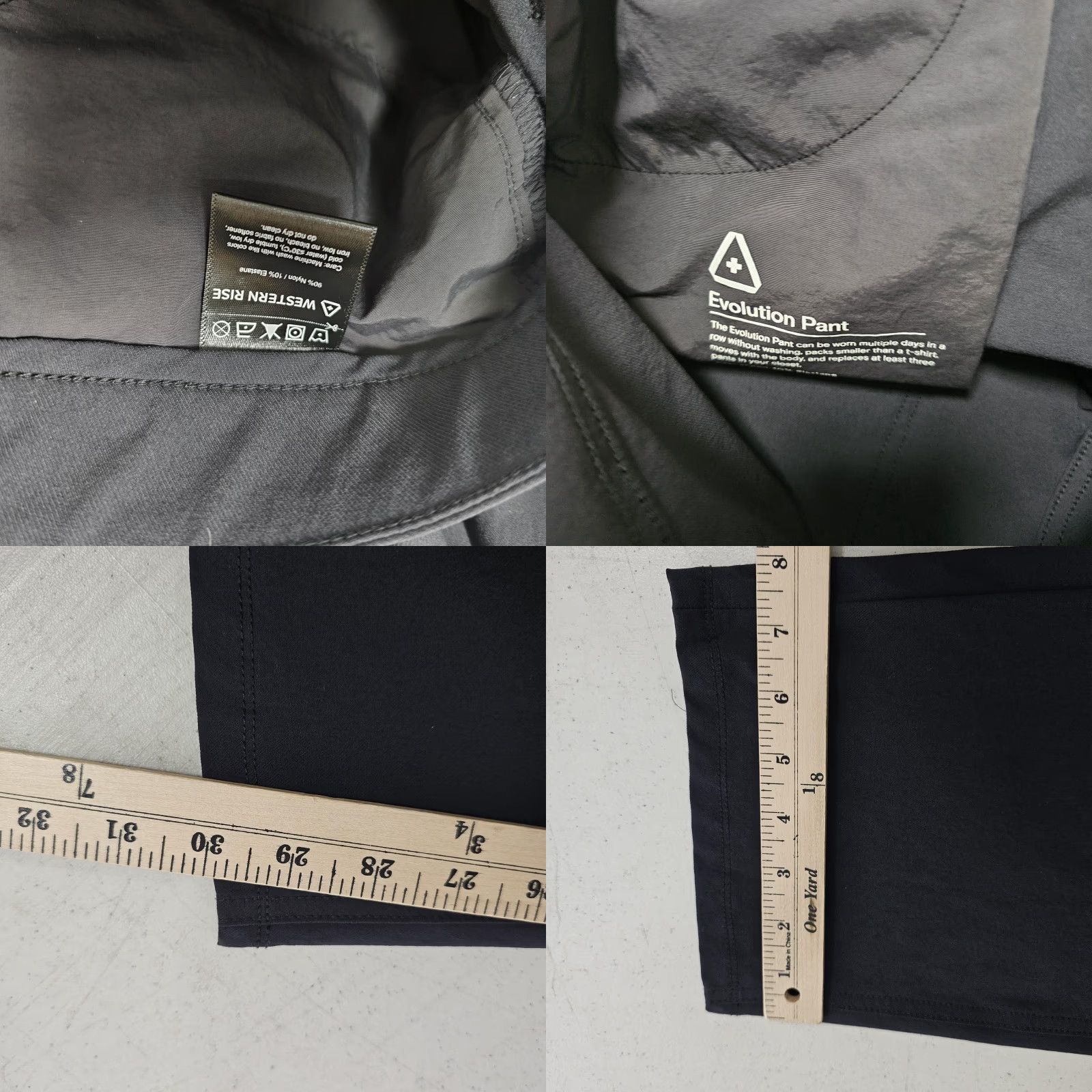 Vintage VINTAGE? (No) Western Rise Evolution Pant Mens 40x30 Black Travel Chino Stretch Nylon Casual Pant Size US 40 / EU 56 - 8 Thumbnail