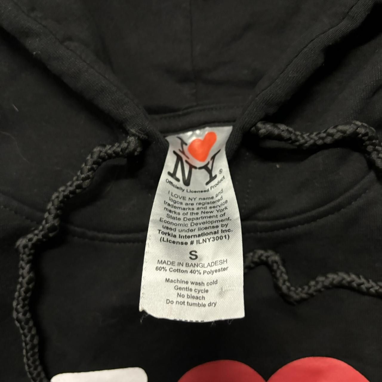 I Love NY × Vintage Crazy Vintage Y2K/2000s Black Cute I Love NY Scene Cyber Graphic Hoodie! Size S / US 4 / IT 40 - 6 Thumbnail