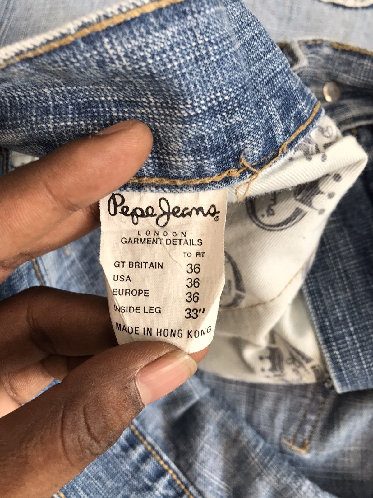 Pepe Jeans × Vintage vintage Pepe jeans SpellOut distressed embroidered denim Size US 34 / EU 50 - 11 Thumbnail