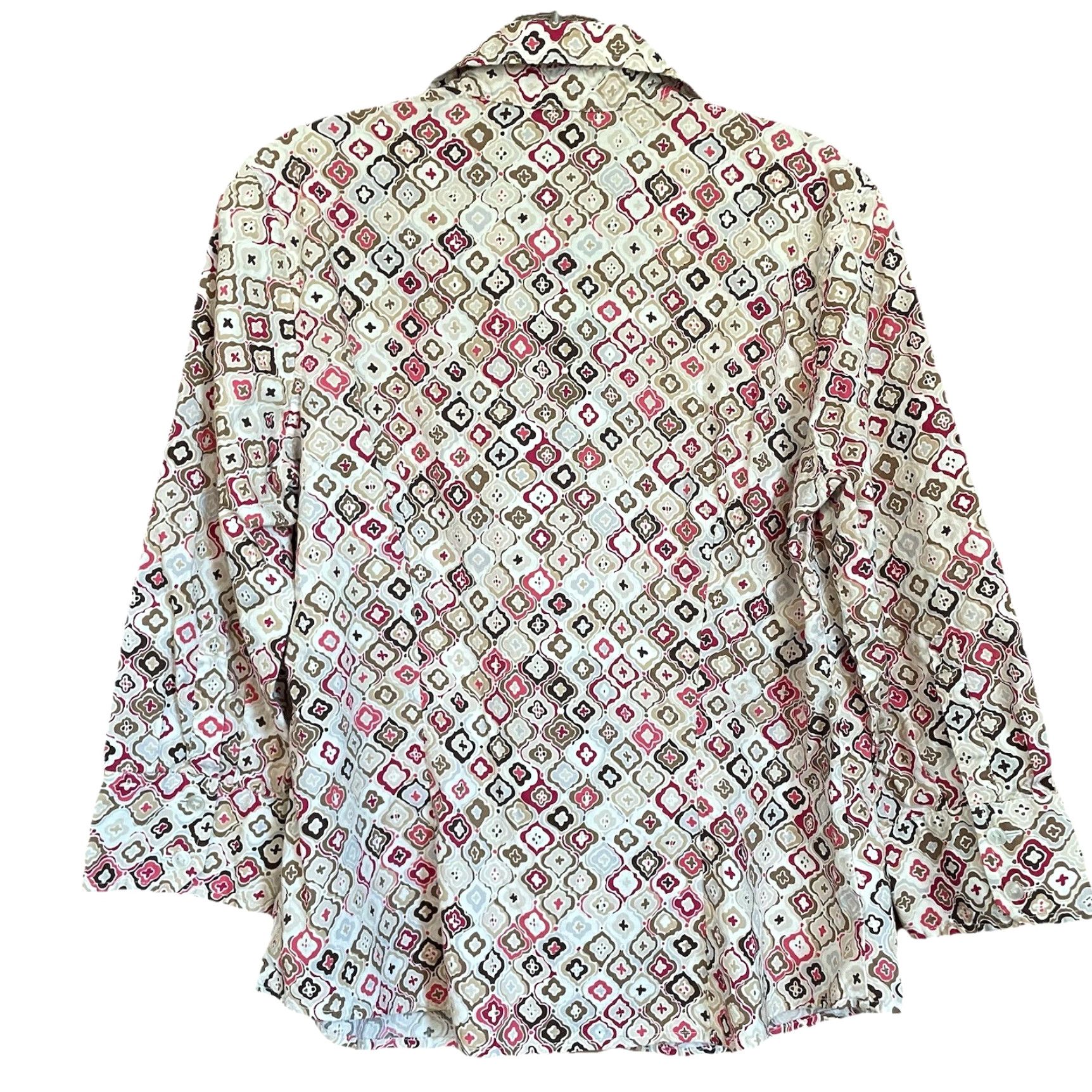 Vintage G.H. Bass & Co. Blouse Shirt Pink 3/4 Sleeve Cotton Check Button Up M Womens Size M / US 6-8 / IT 42-44 - 3 Thumbnail