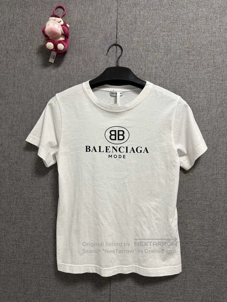 Balenciaga Balenciaga Letter Logo Printed Crewneck T-Shirt Size US L / EU 52-54 / 3 - 1 Thumbnail