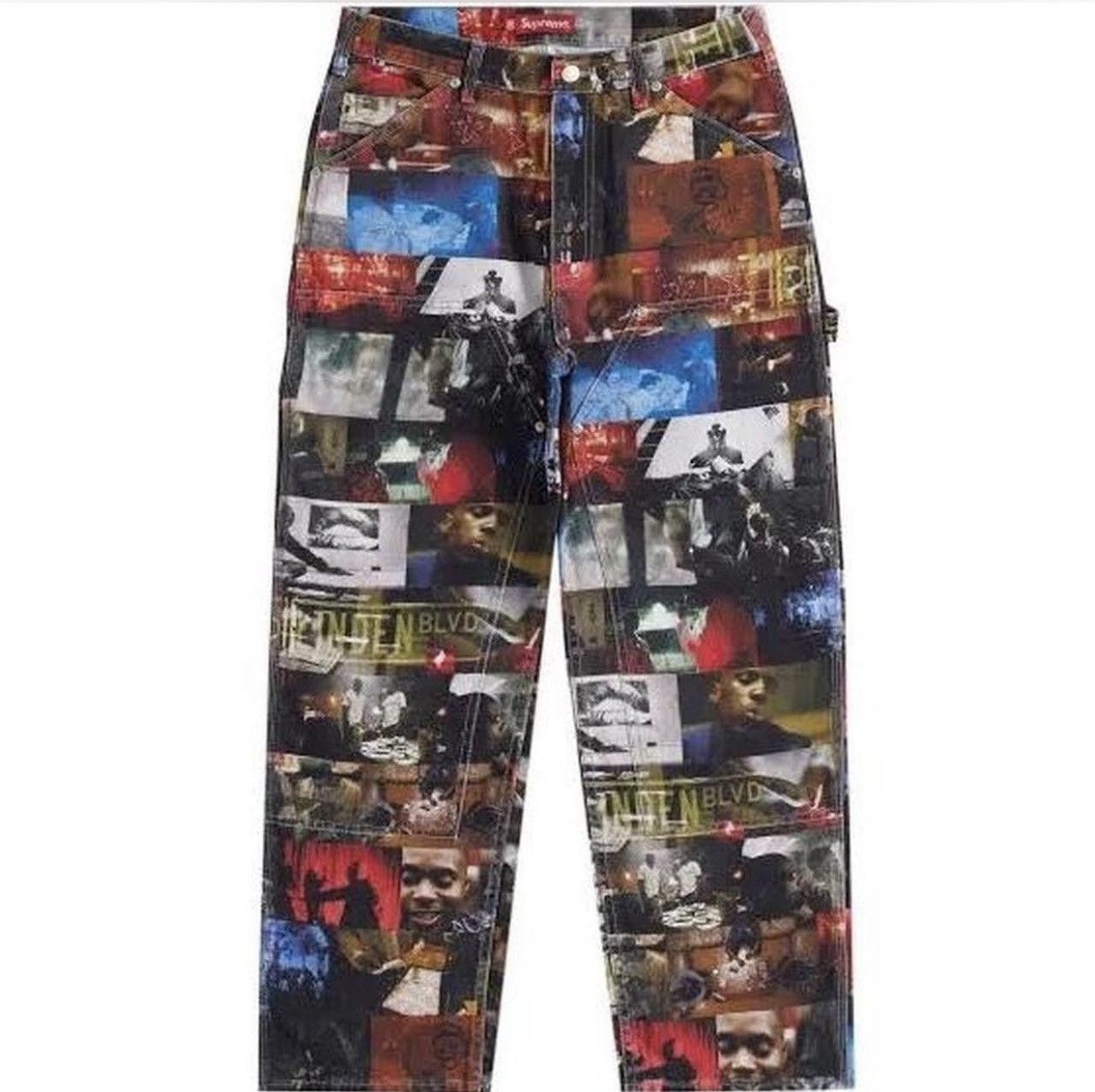 Supreme Supreme Nas and DMX Collage Double Knee Denim Painter Pant Size US 32 / EU 48 - 1 Thumbnail