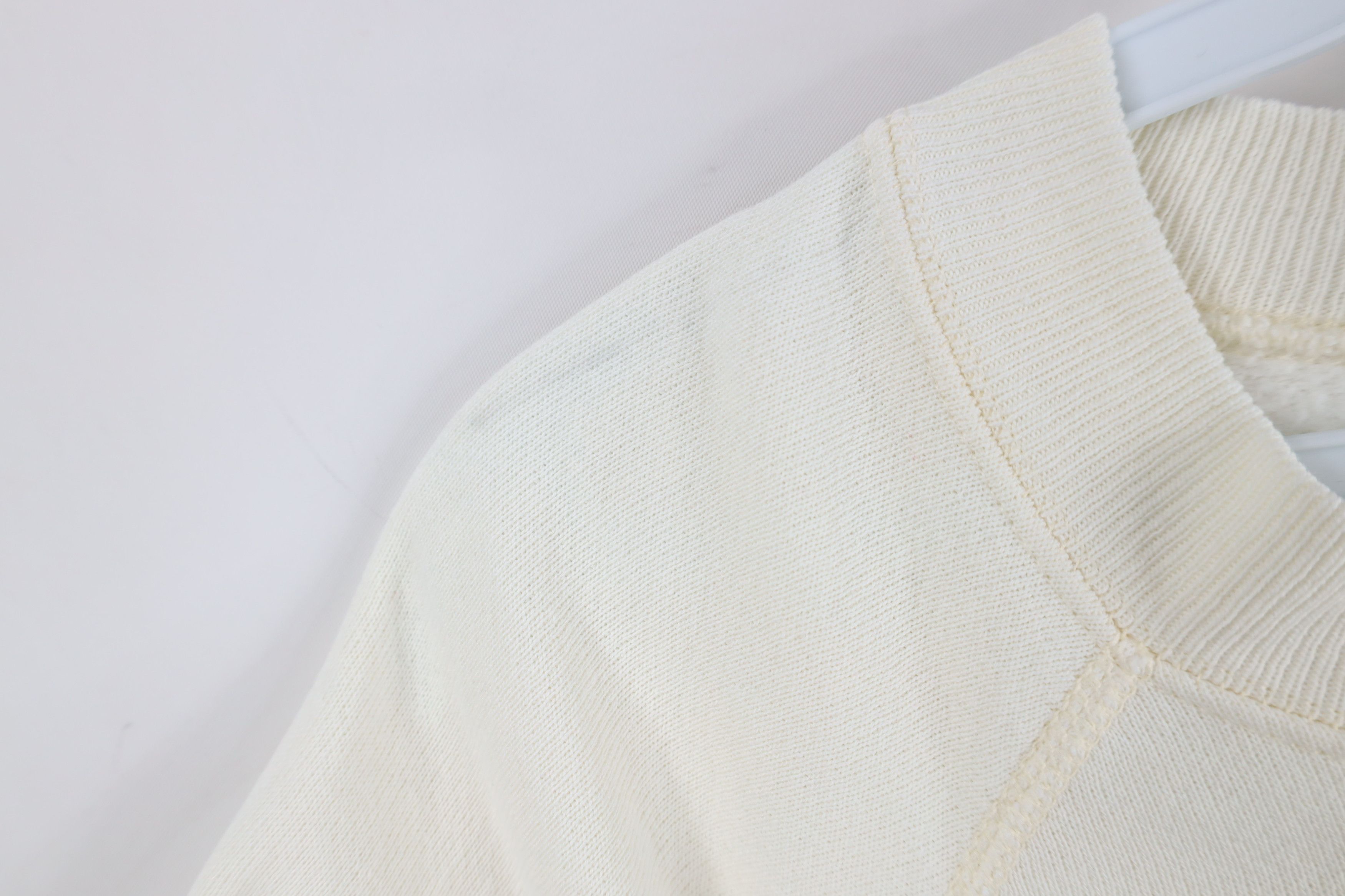 Vintage Vintage 80s 90s Streetwear Crewneck Sweatshirt Cream USA Size L / US 10 / IT 46 - 6 Thumbnail
