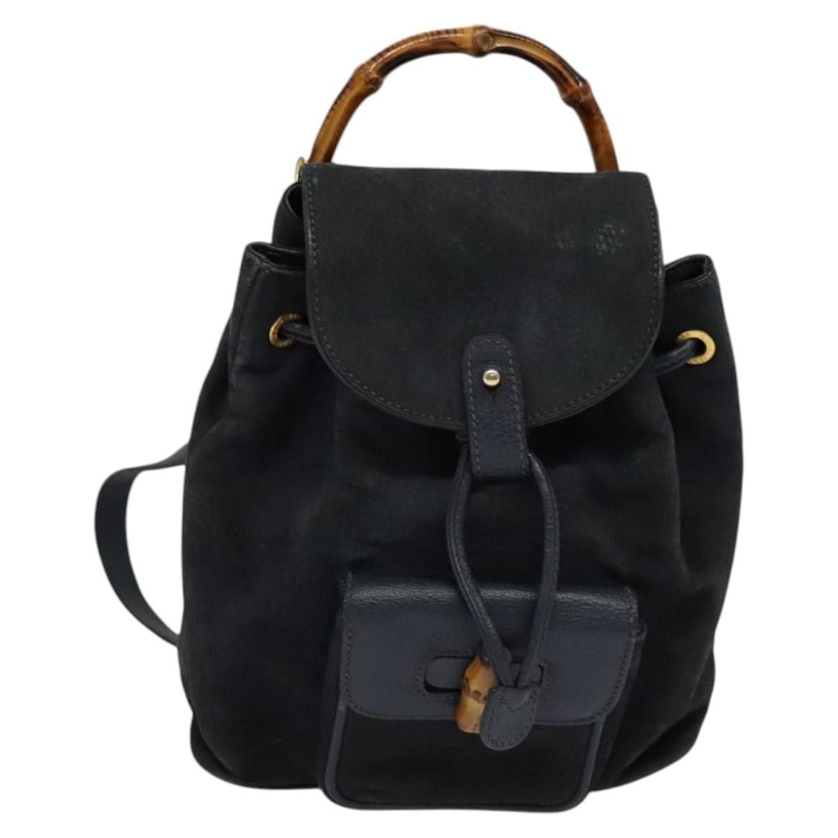 Gucci Gucci Gucci bamboo backpack daim Size ONE SIZE - 1 Thumbnail